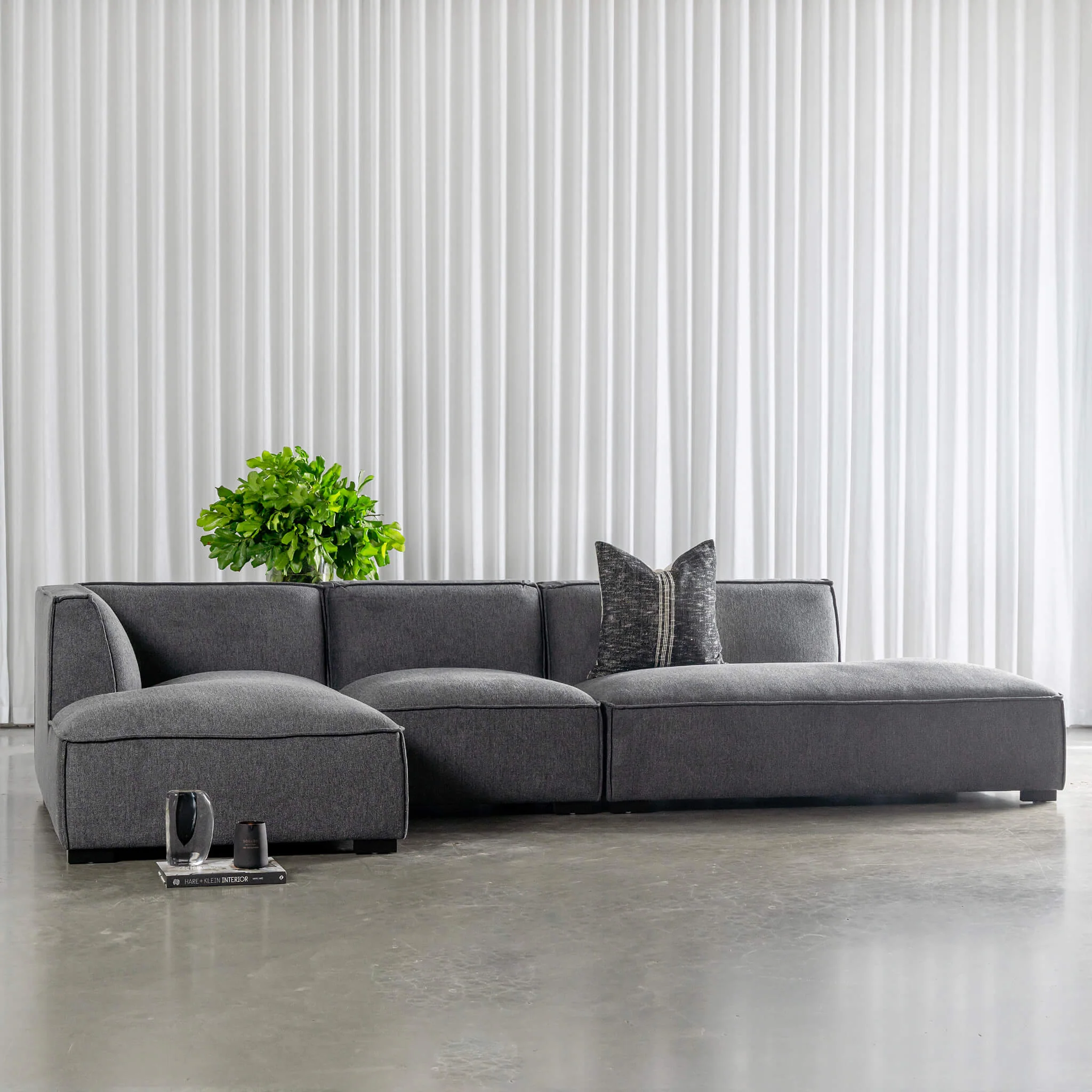 50% LTD SALE | PROVATO MODULAR OPEN ENDED SOFA | GRANITE SHADOW - Image 2