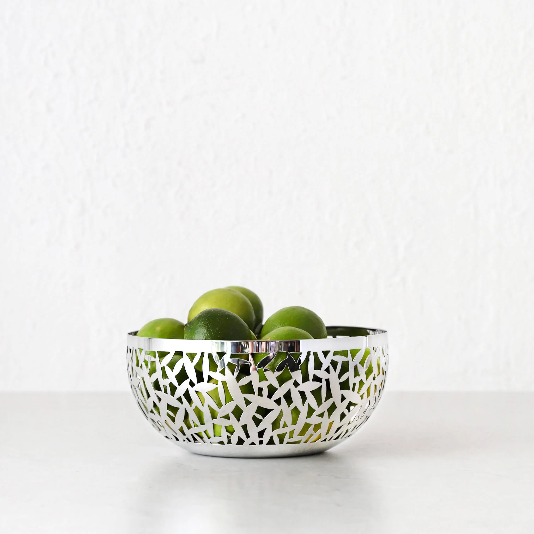ALESSI | CACTUS FRUIT BOWL BASKET | MEDIUM 21CM | SILVER STAINLESS STEEL