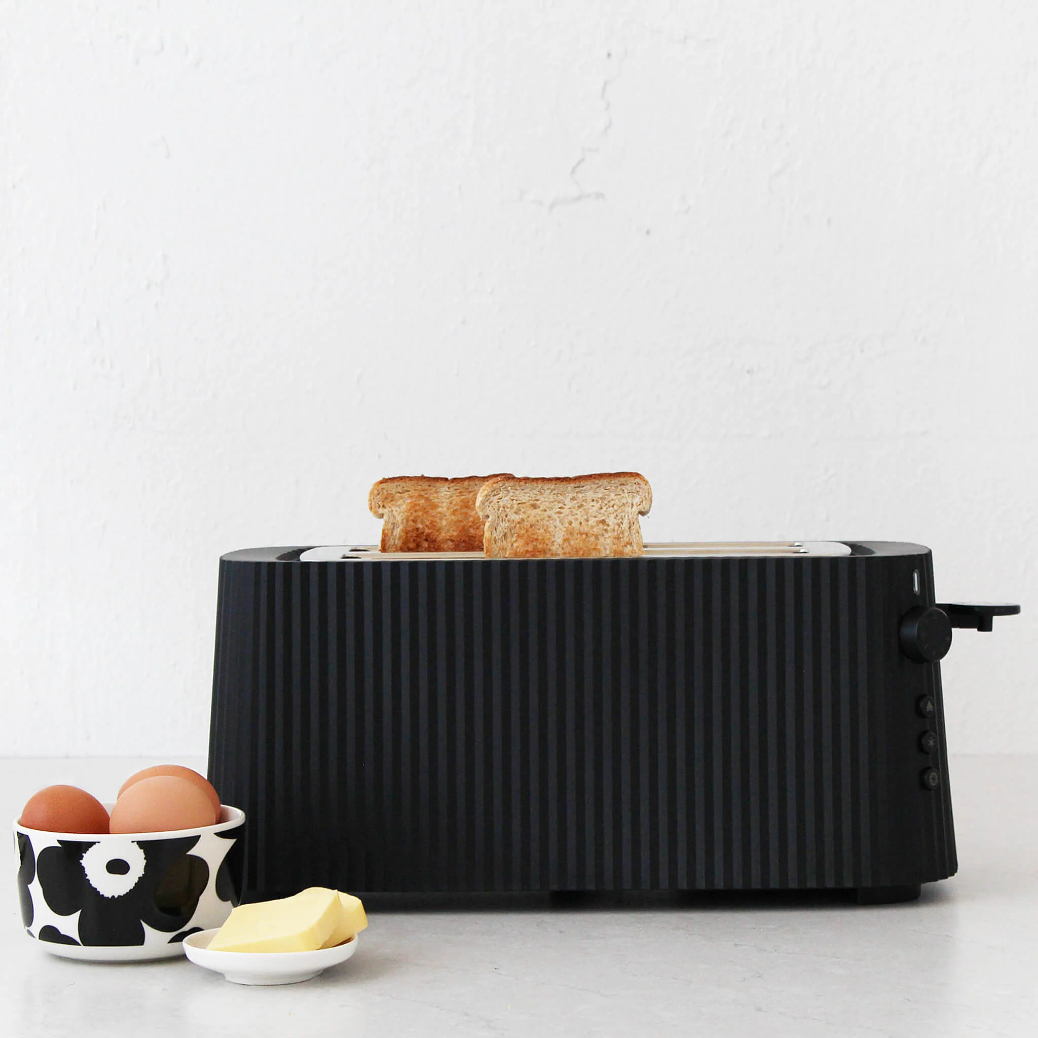 ALESSI | PLISSE TOASTER | 4 SLICE | MATTE BLACK