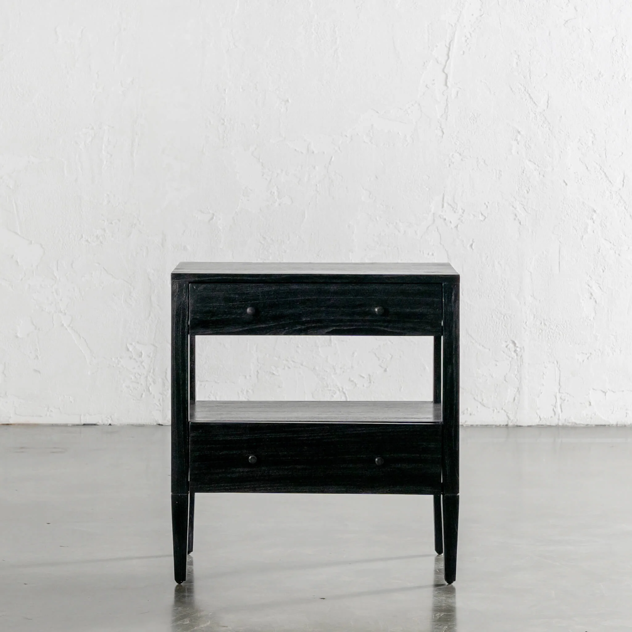 AMARA CONRAD BEDSIDE NIGHTSTAND  |  BLACK TIMBER GRAIN - Image 4