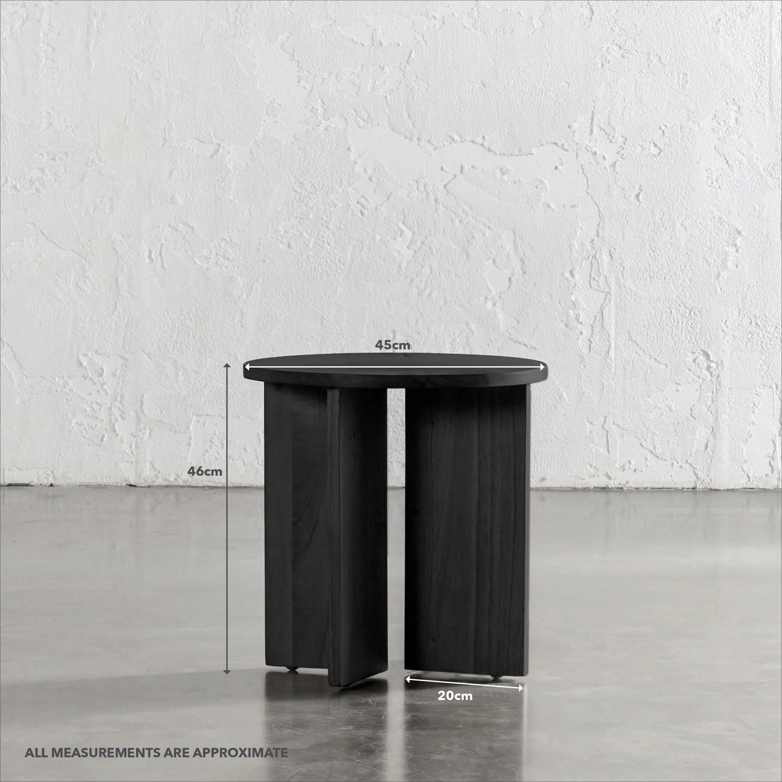 AMARA CROSS BASE SIDE TABLE | 45CM | BLACK - Image 4