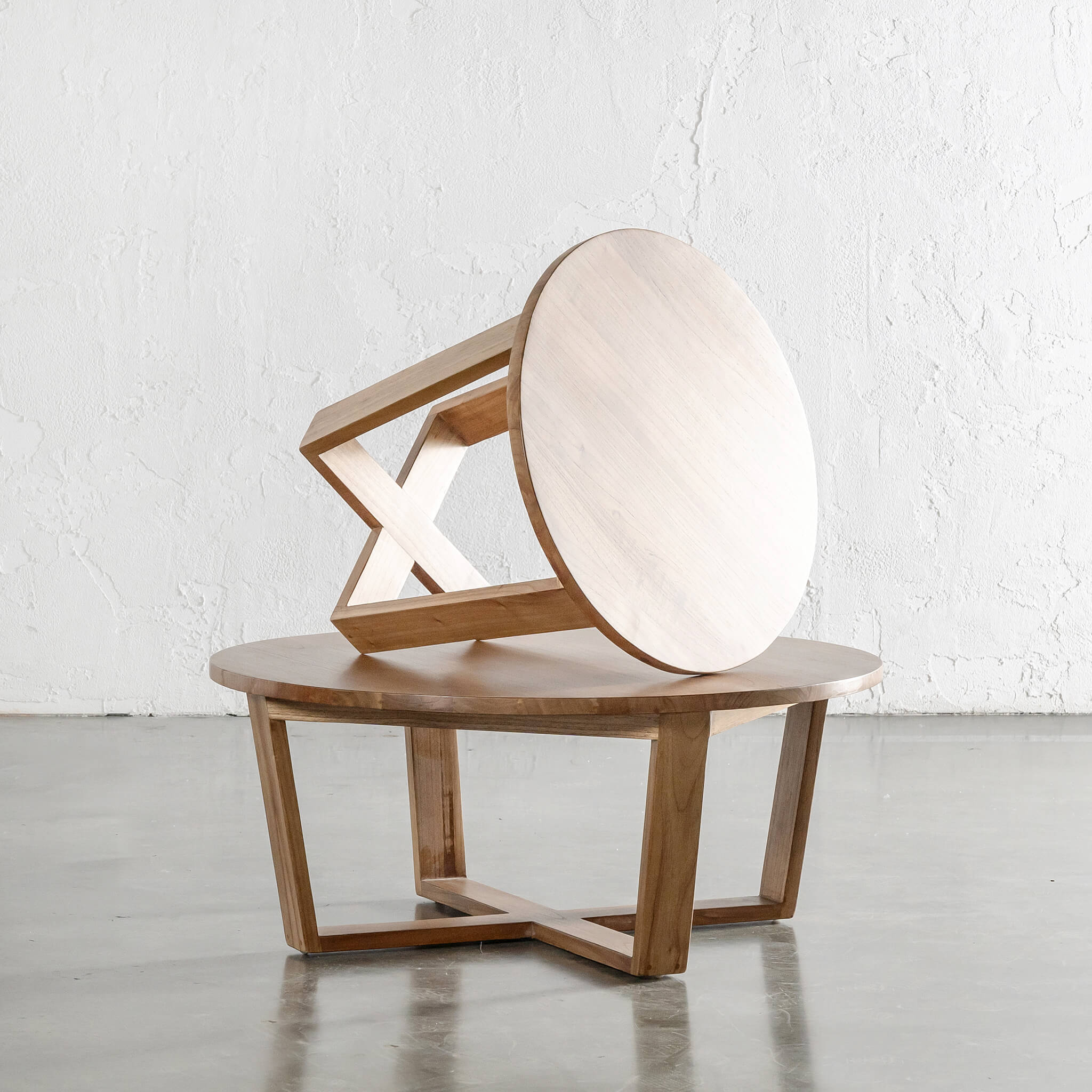 AMARA MID CENTURY TIMBER COFFEE TABLE  |  ROUND - Image 3