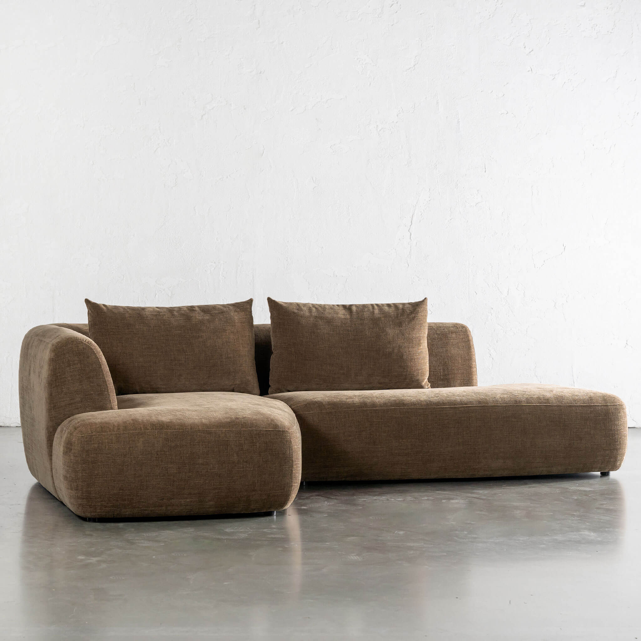 AMEDEO CORNER MODULAR CHAISE LOUNGE SOFA | BURNT CARAMEL - Image 7