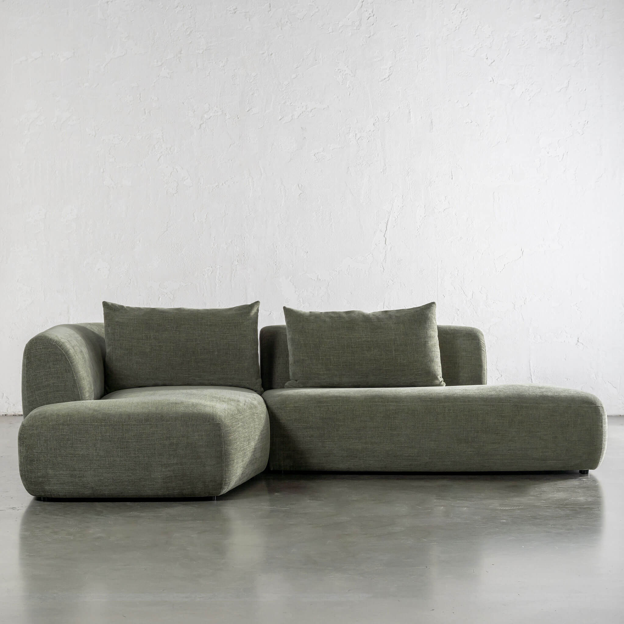 AMEDEO CORNER MODULAR CHAISE LOUNGE SOFA  |  OLIVE SMOKE GROVE - Image 6