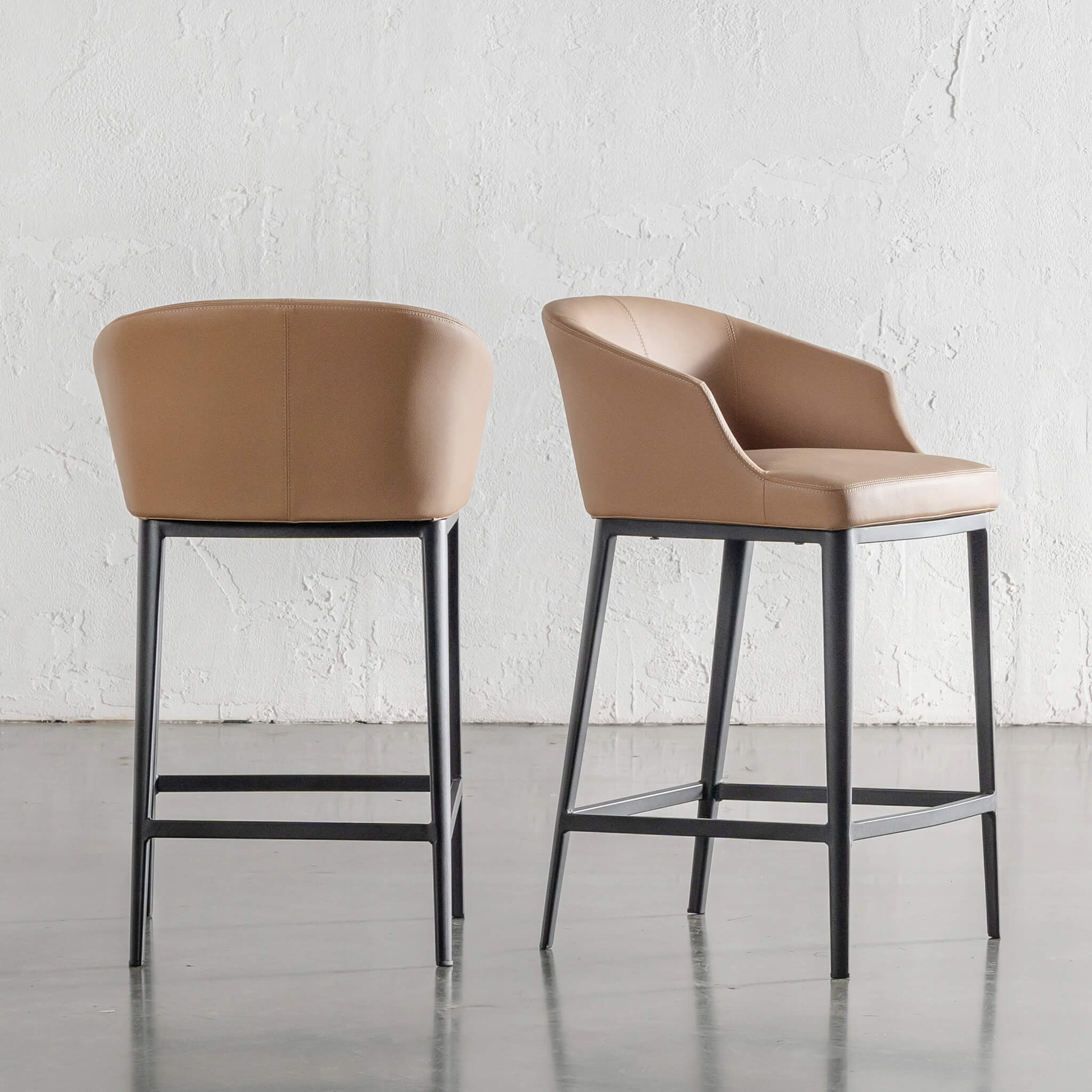 ANTONIS COUNTER STOOL  |  CANYON TAN VEGAN LEATHER - Image 2