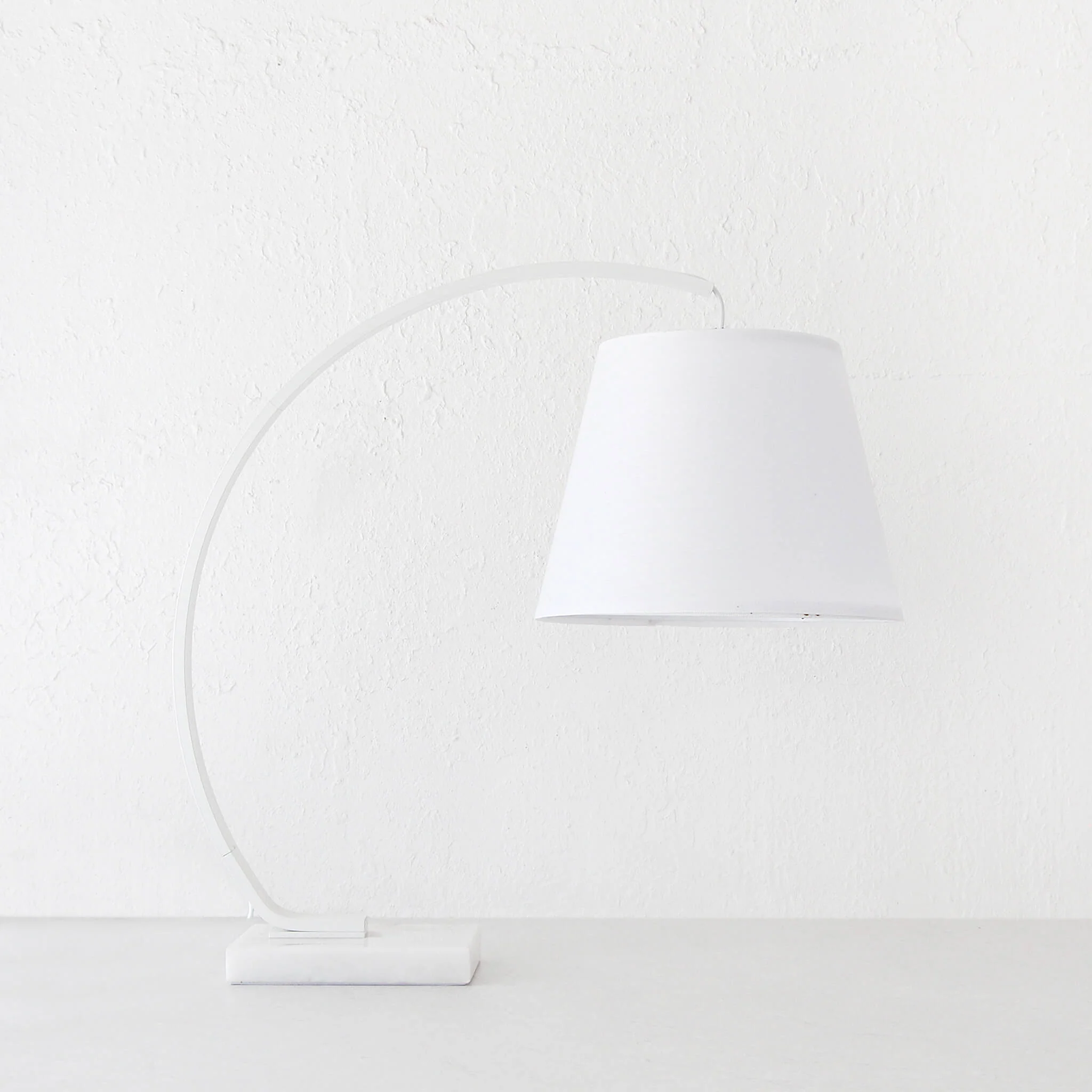 ARC EIGHTY CURVE TABLE LAMP | WHITE + WHITE MARBLE BASE | BUNDLE X 2 - Image 4