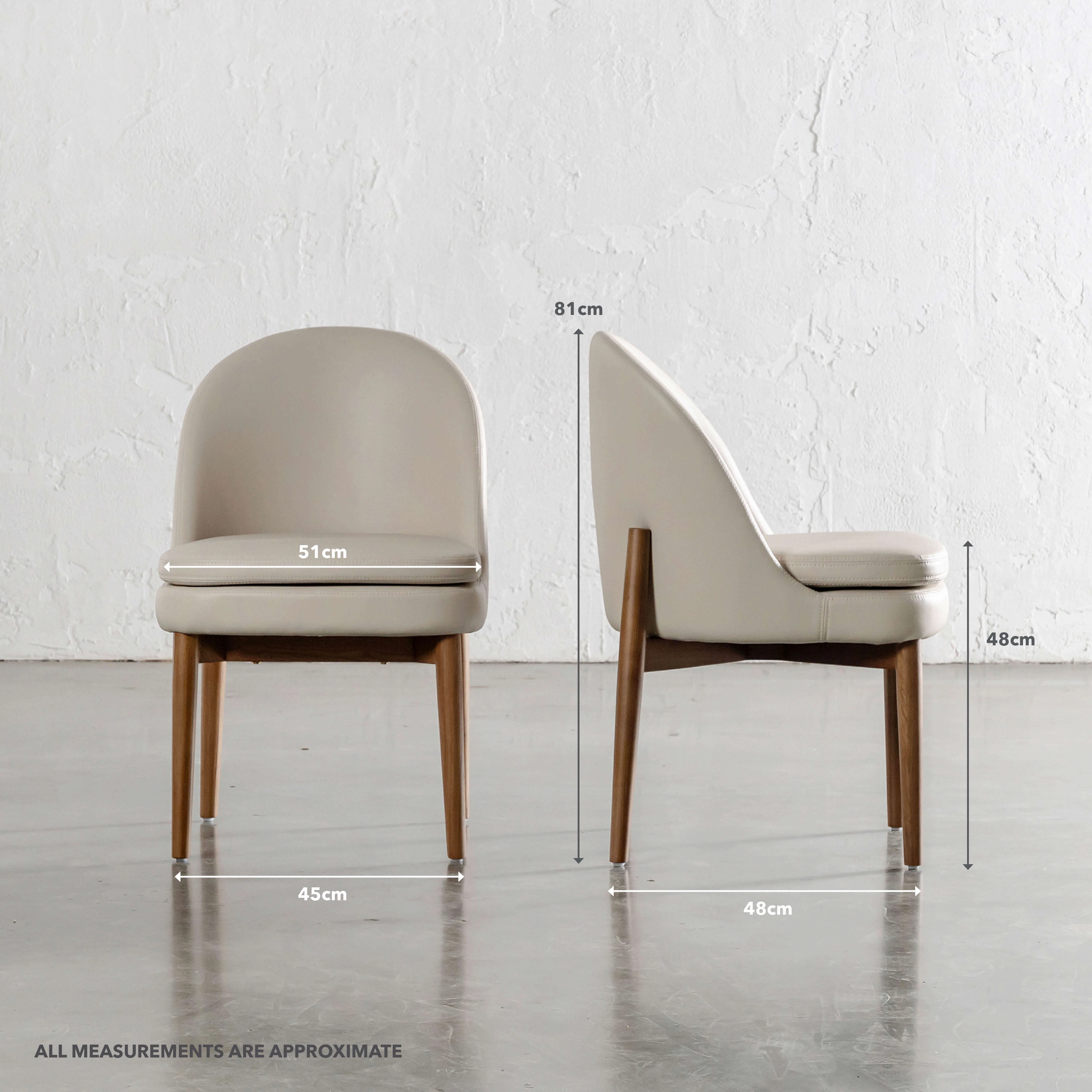 ARCHER VEGAN LEATHER DINING CHAIR  |  STOWE SAND BEIGE + WALNUT - Image 5