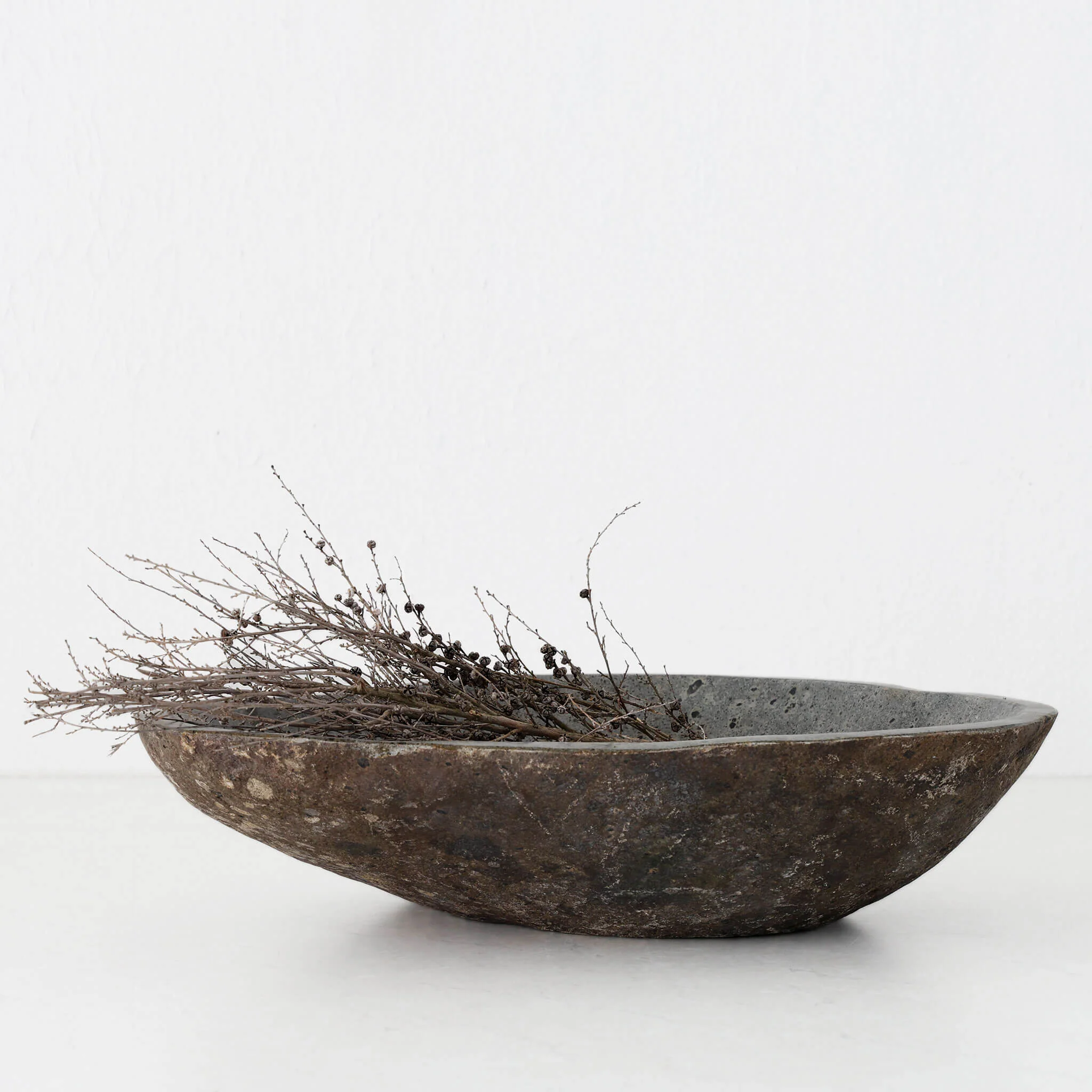 BARATI BOWL | LRG 45CM | RIVER STONE MARBLE