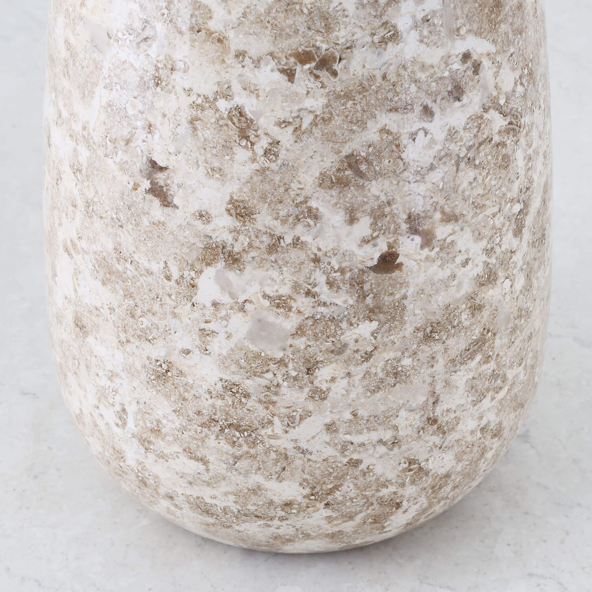BAYAN MARBLE VASE  |  MED 20CM  |  ORGANIC CREMA MARBLE - Image 4