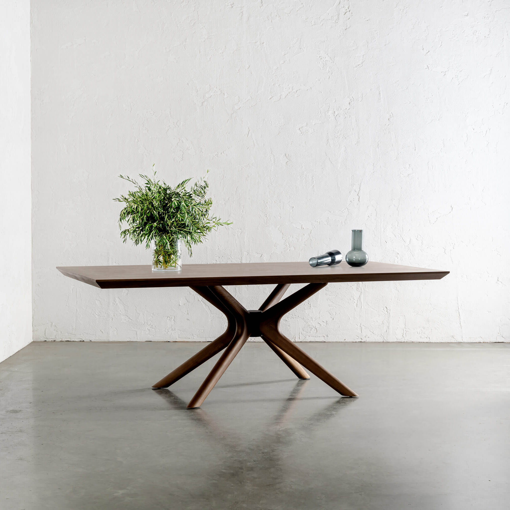 BRETON DINING TABLE | DEEP WALNUT WOOD GRAIN | 210CM