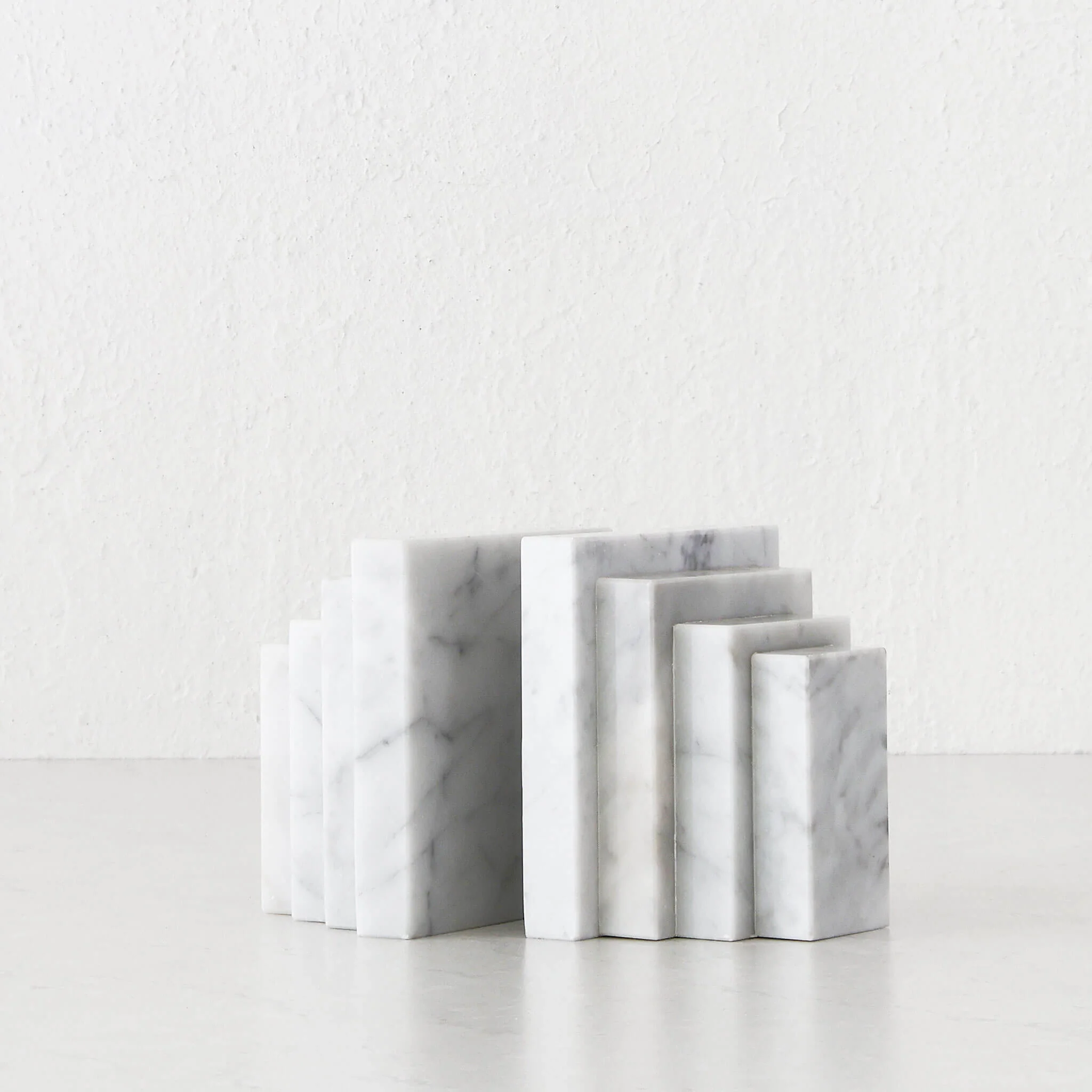 CAMERO MARBLE BOOKENDS  |  CARRARA WHITE MARBLE - Image 5