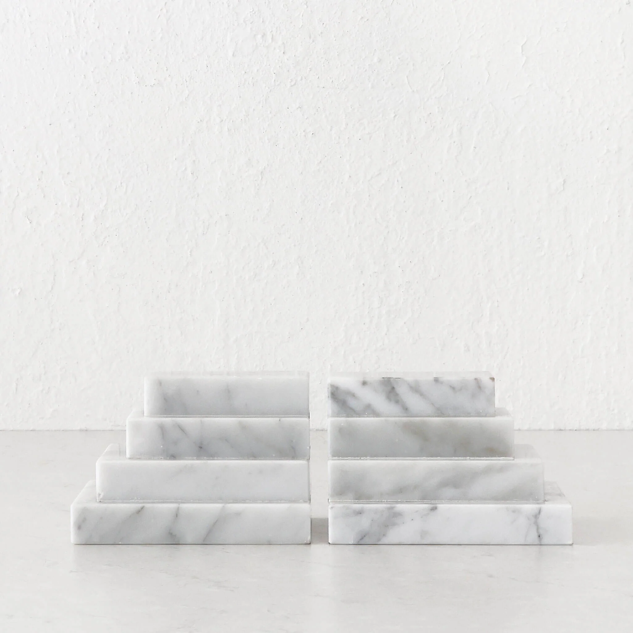 CAMERO MARBLE BOOKENDS  |  CARRARA WHITE MARBLE - Image 6