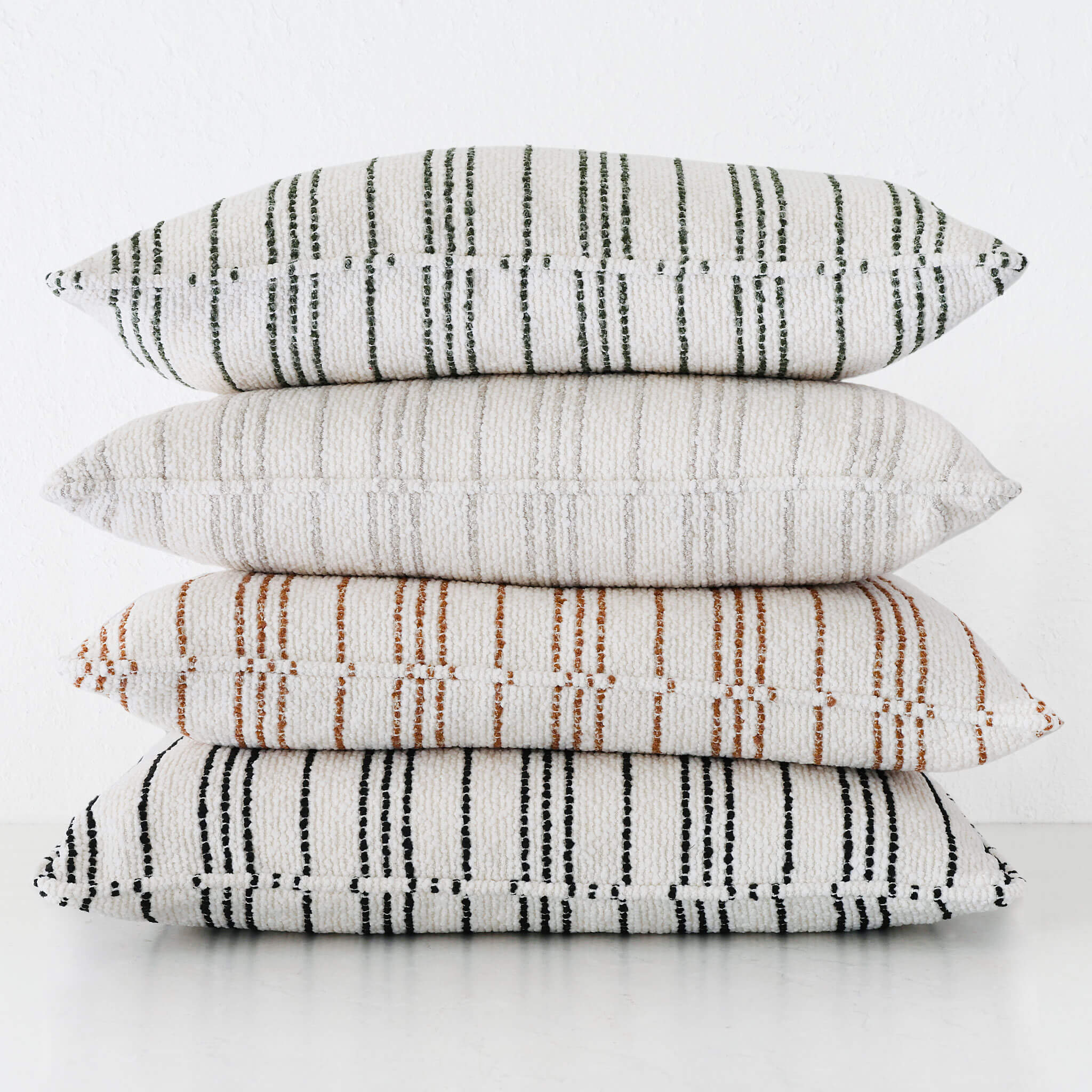 CAMPANIA STRIPE CUSHION BUNDLE X2 | 50X50 | BONE + CARBON NOIR STRIPE - Image 4