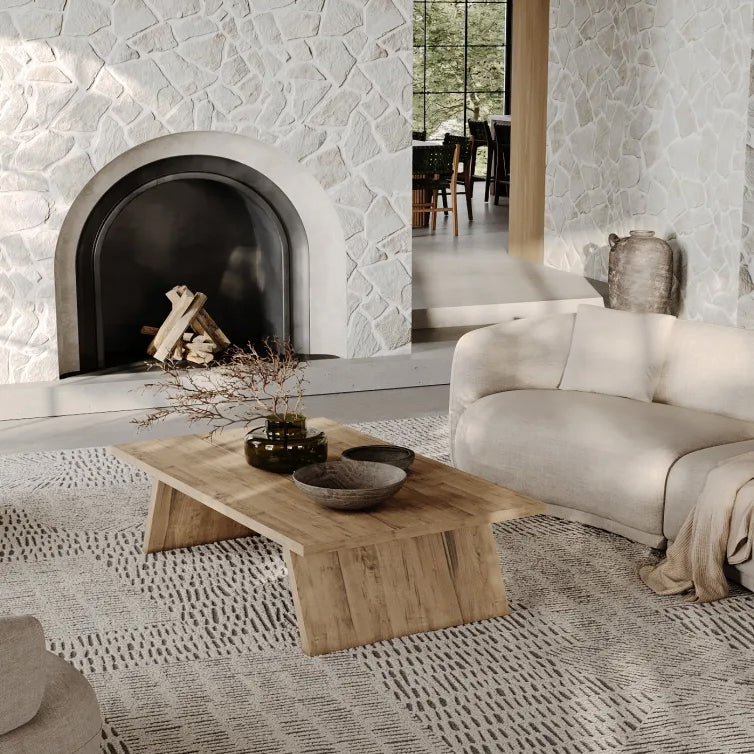 CAPRETTA ELM COFFEE TABLE  |  150CM  |  BLEACHED BRISTLE - Image 3
