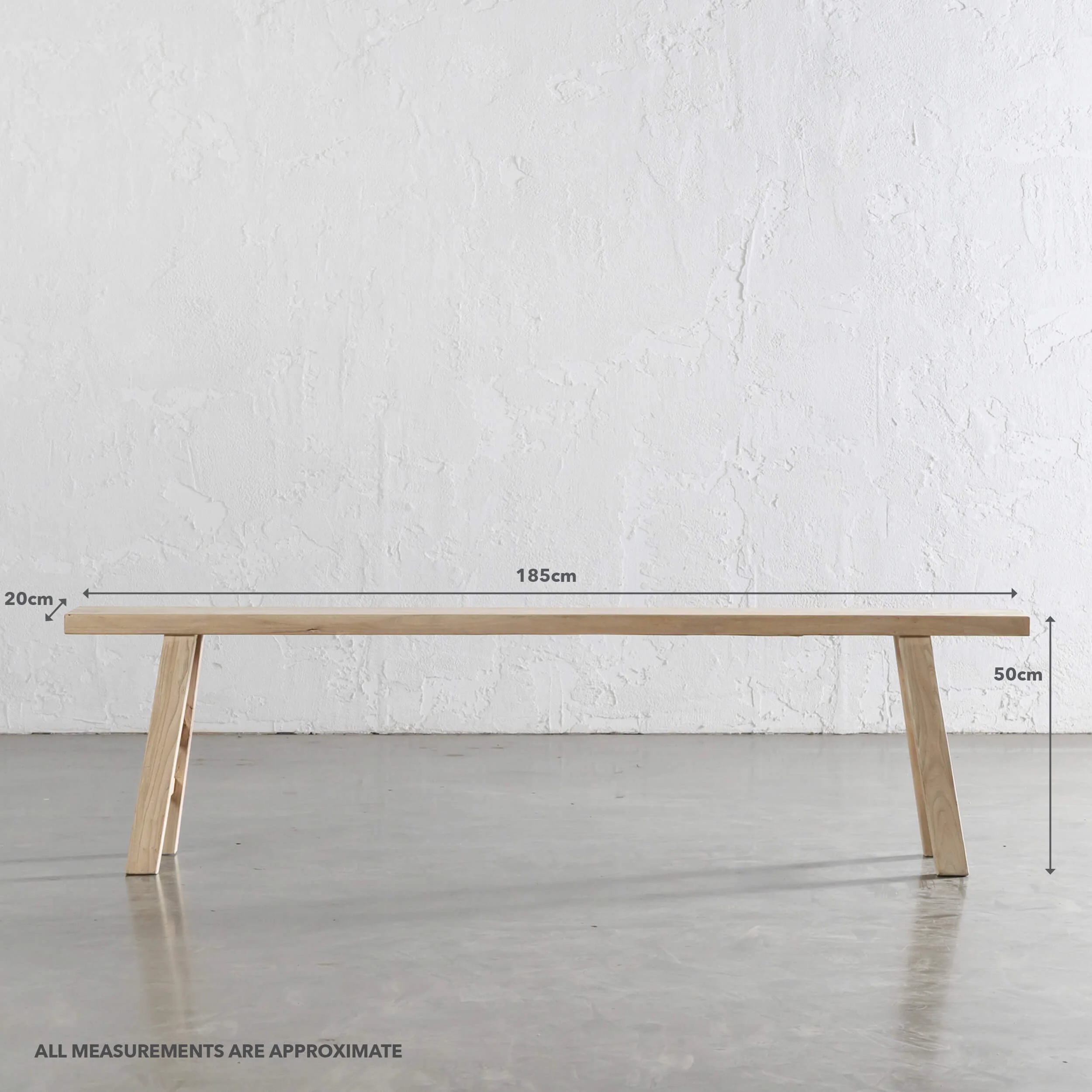 CAPRETTA ELM SLIM BENCH  |  185CM  |  BLEACHED BRISTLE - Image 7