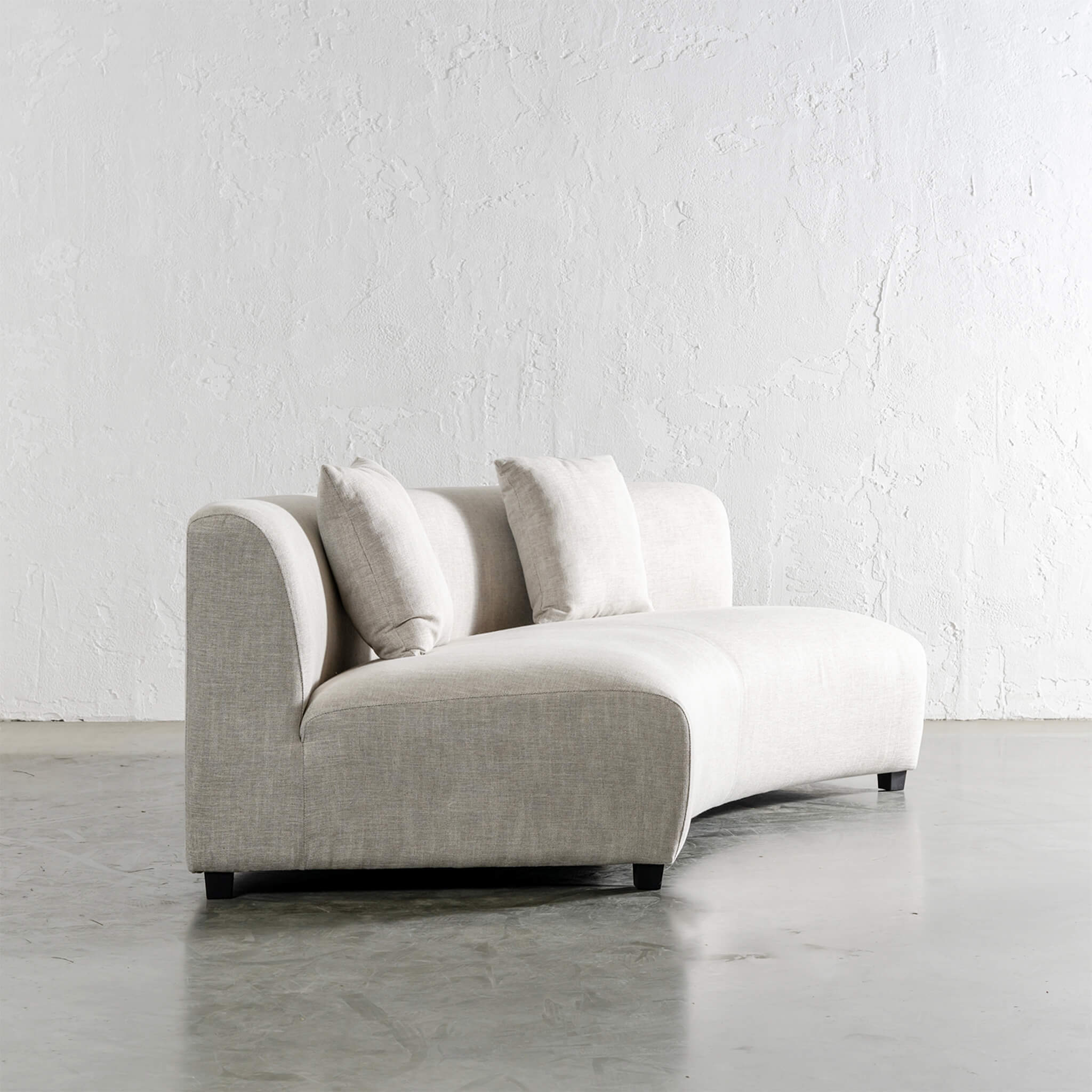CARSON CONTEMPO CURVED 2 PCE SOFA | JOVAN DOVE NATURAL - Image 5