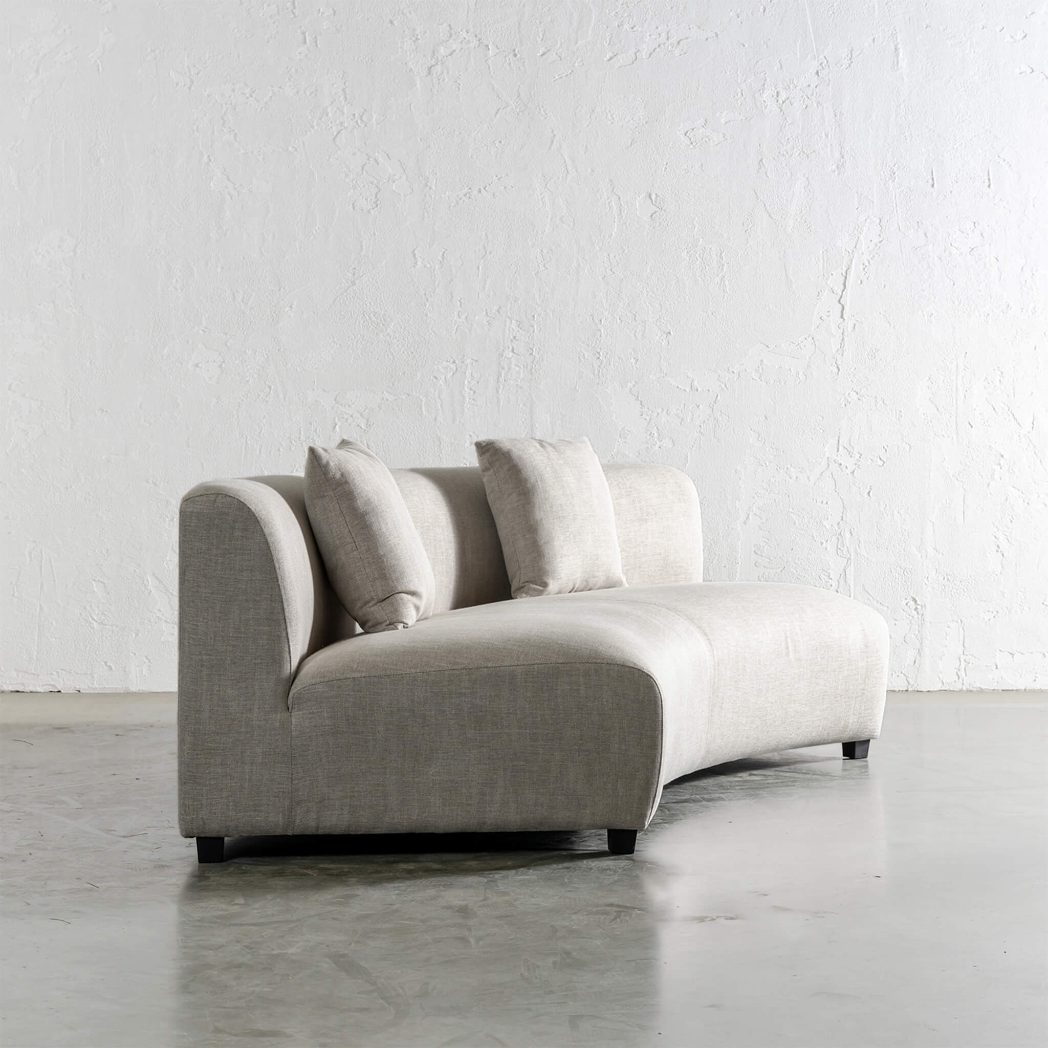 CARSON CONTEMPO CURVED 2 PCE SOFA | JOVAN EARTH - Image 5