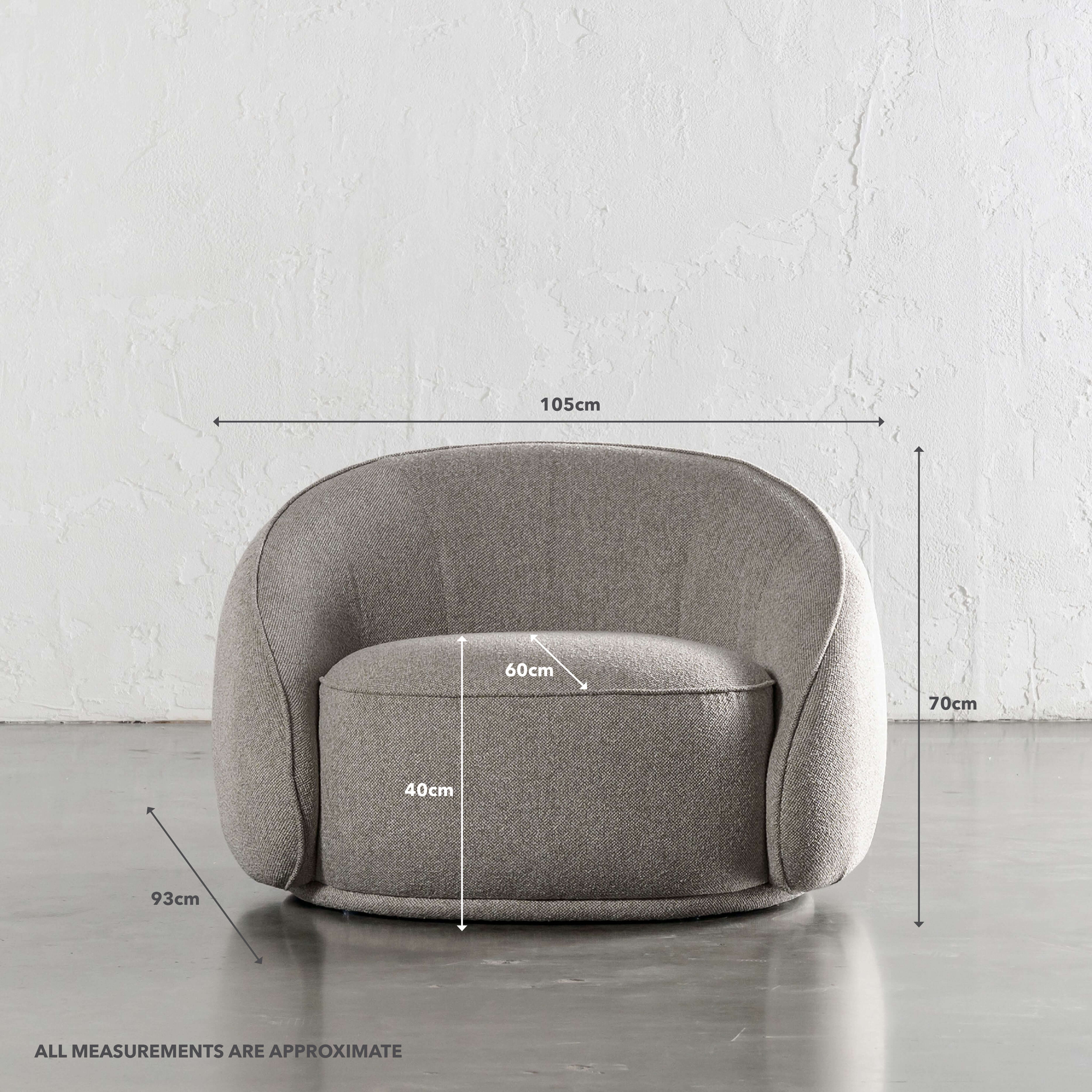 CARSON LINCOLN CURVED ARMCHAIR  |  SANDY DUSK - Image 10