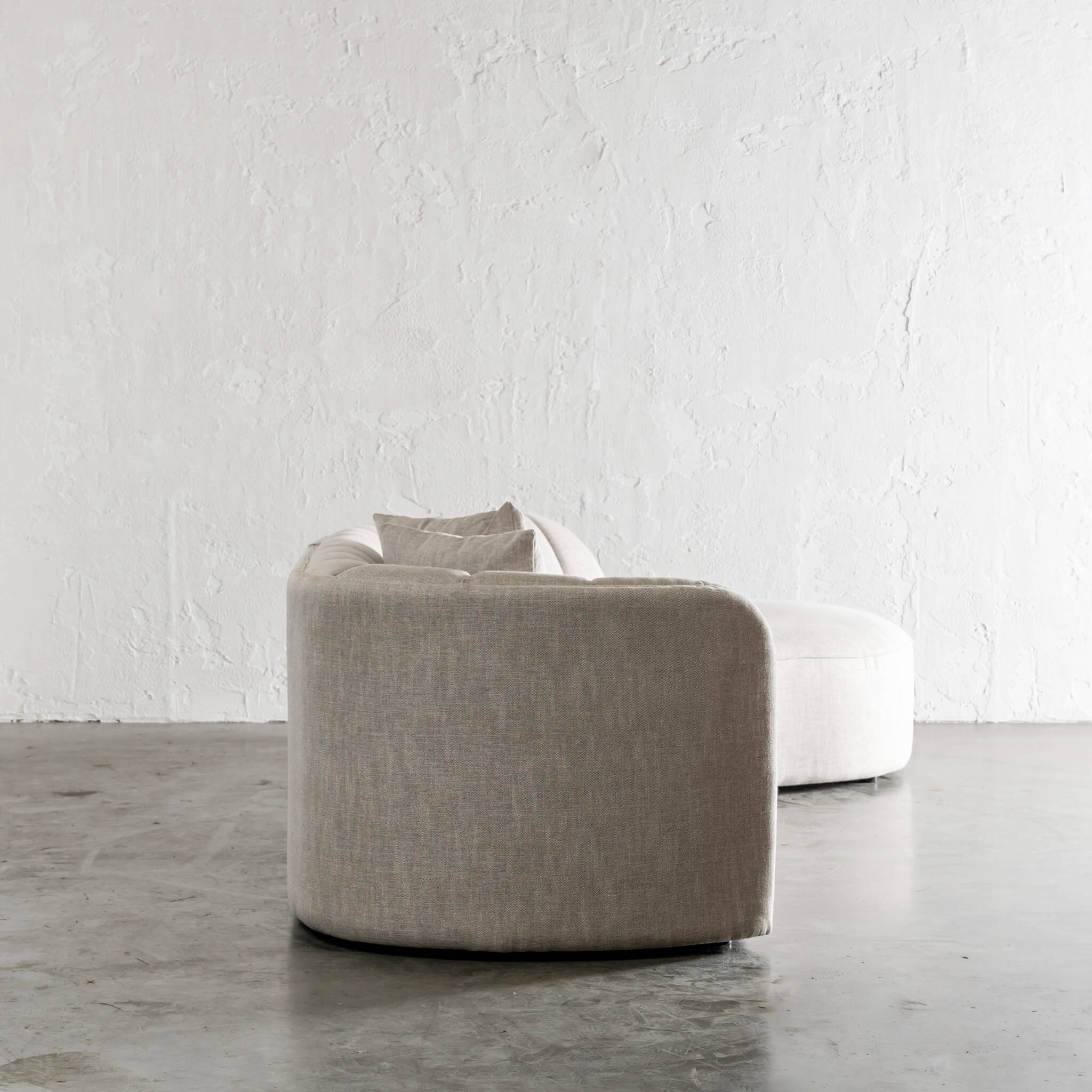 CARSON MODERNA CURVED RIBBED MODULAR SOFA | JOVAN EARTH - Image 6