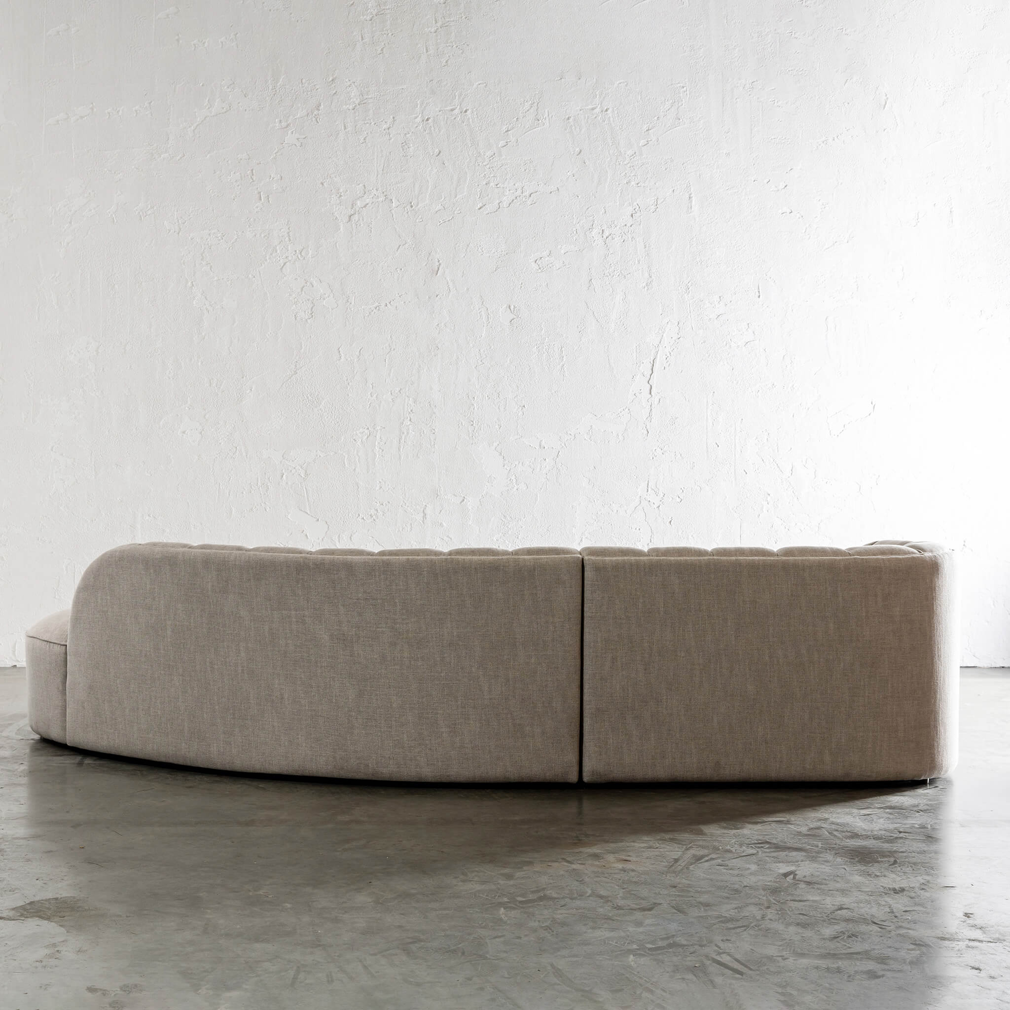CARSON MODERNA CURVED RIBBED MODULAR SOFA | JOVAN EARTH - Image 7