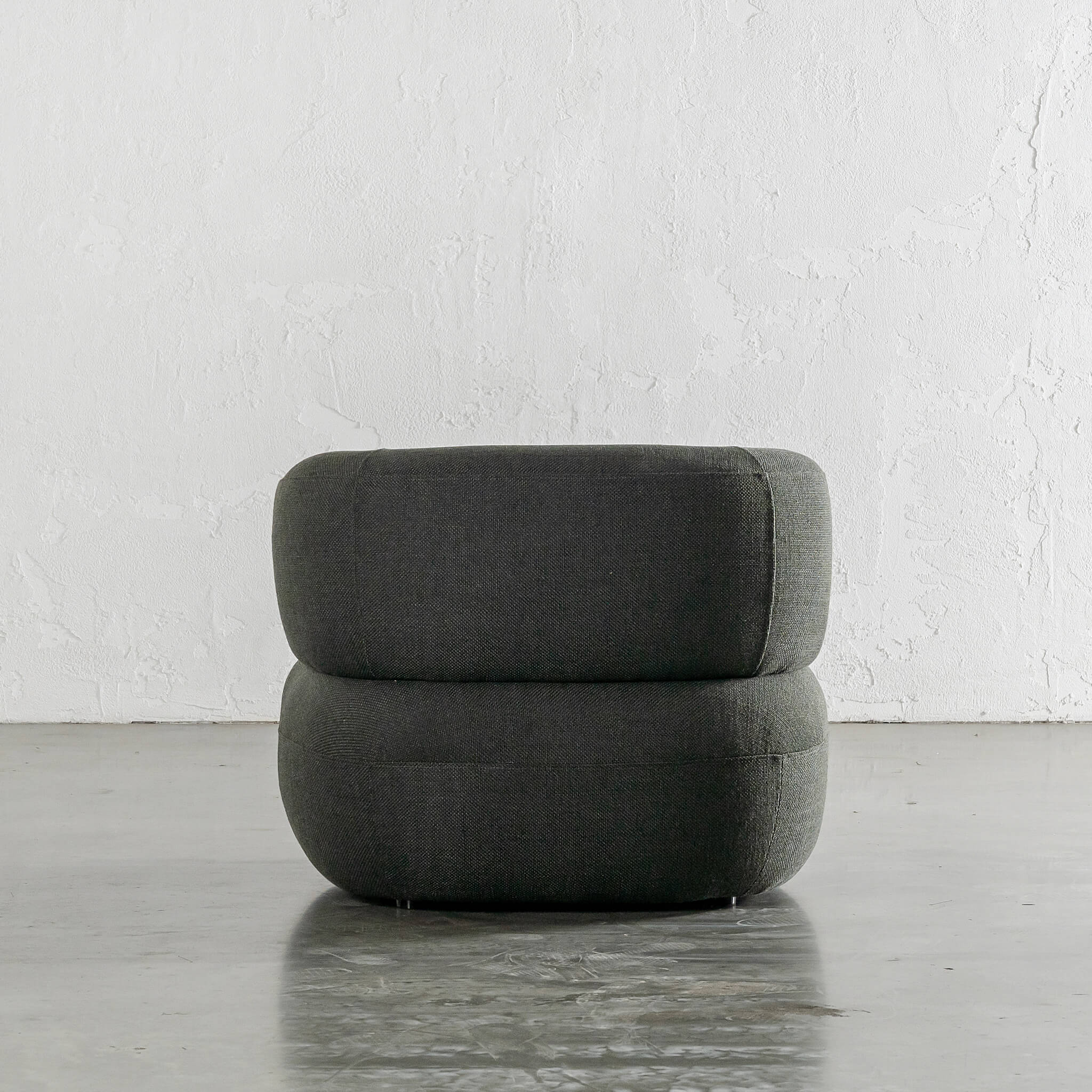 CARSON ROUNDED ARMCHAIR  |  BLADE OLIVE WEAVE - Image 3