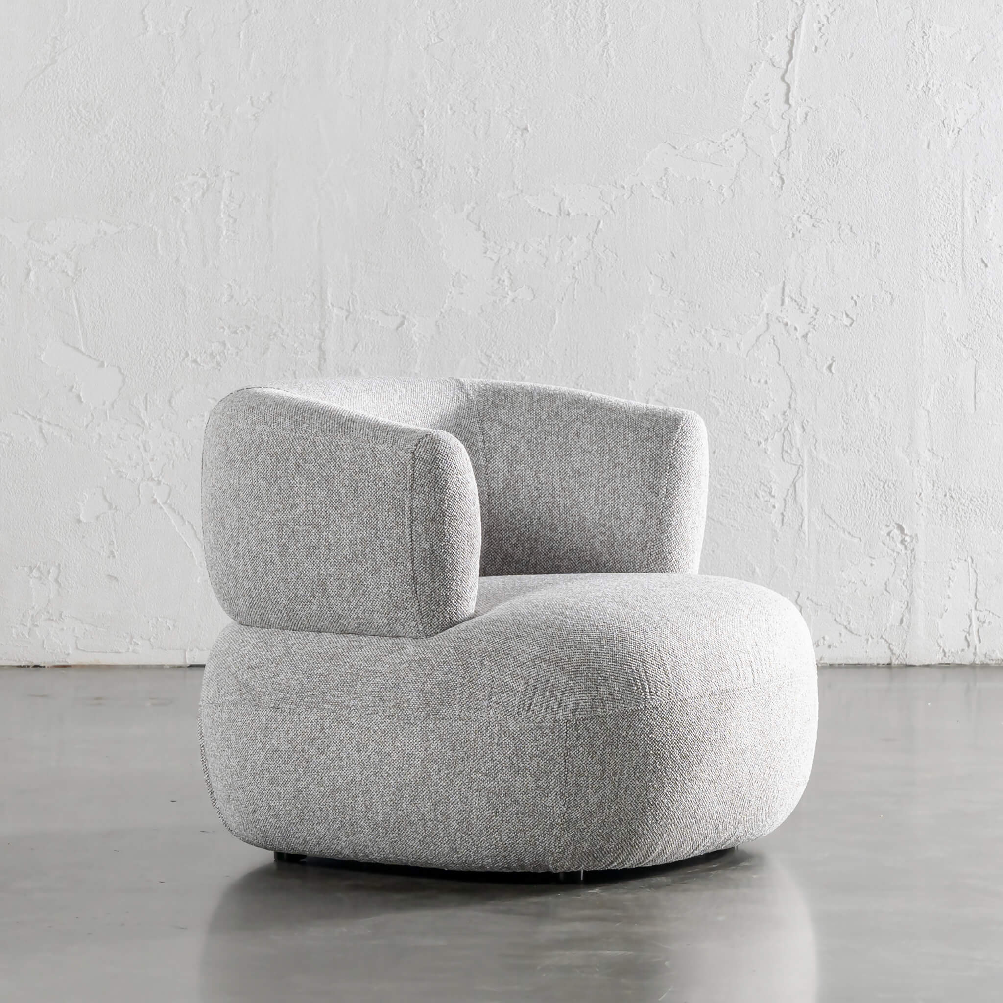 CARSON ROUNDED ARMCHAIR  |  GRANITE HAZE - Image 5