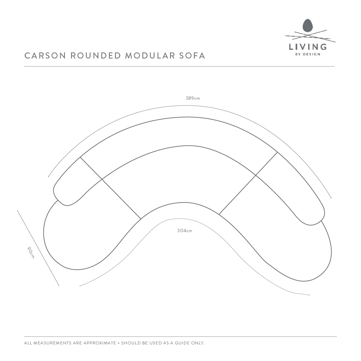 CARSON ROUNDED MODULAR SOFA | JOVAN DOVE NATURAL - Image 5
