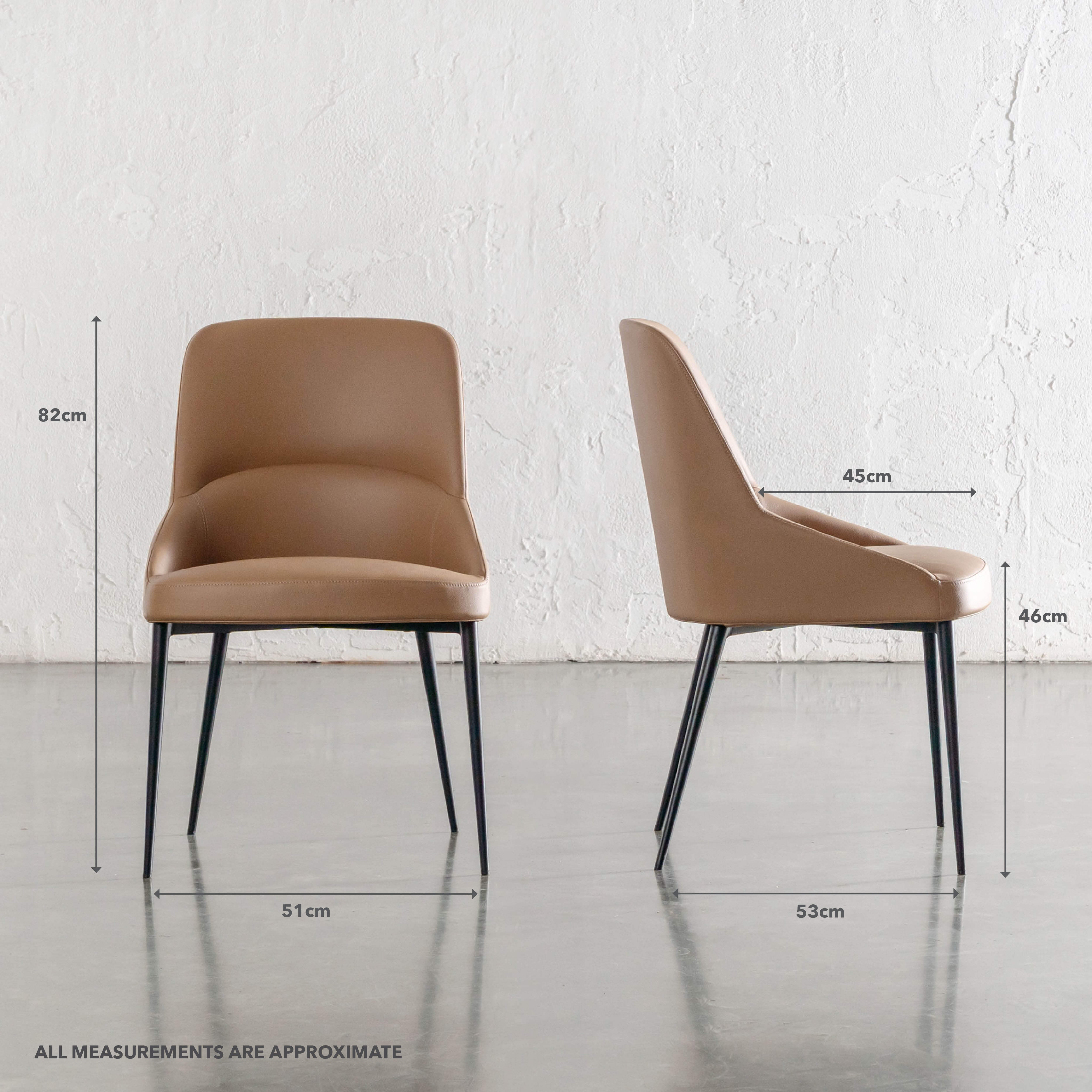 CARTER VEGAN LEATHER DINING CHAIR  |  BUNDLE + SAVE  |  CANYON TAN VEGAN LEATHER - Image 7