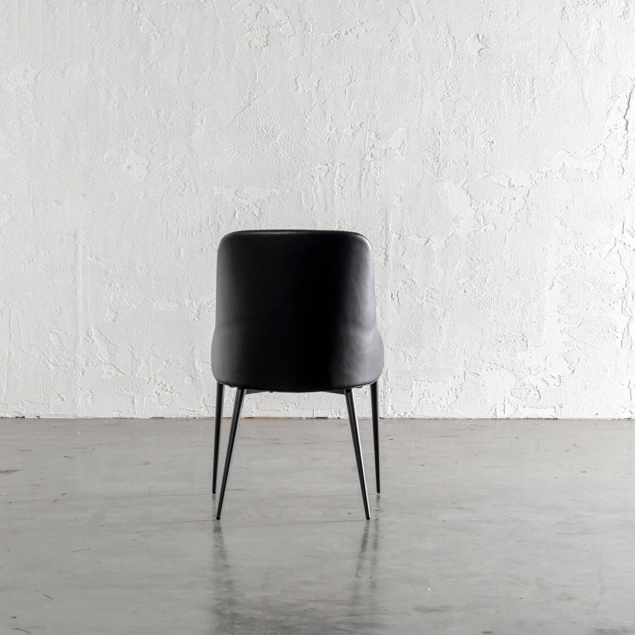 CARTER VEGAN LEATHER DINING CHAIR | NOIR BLACK VEGAN LEATHER - Image 4