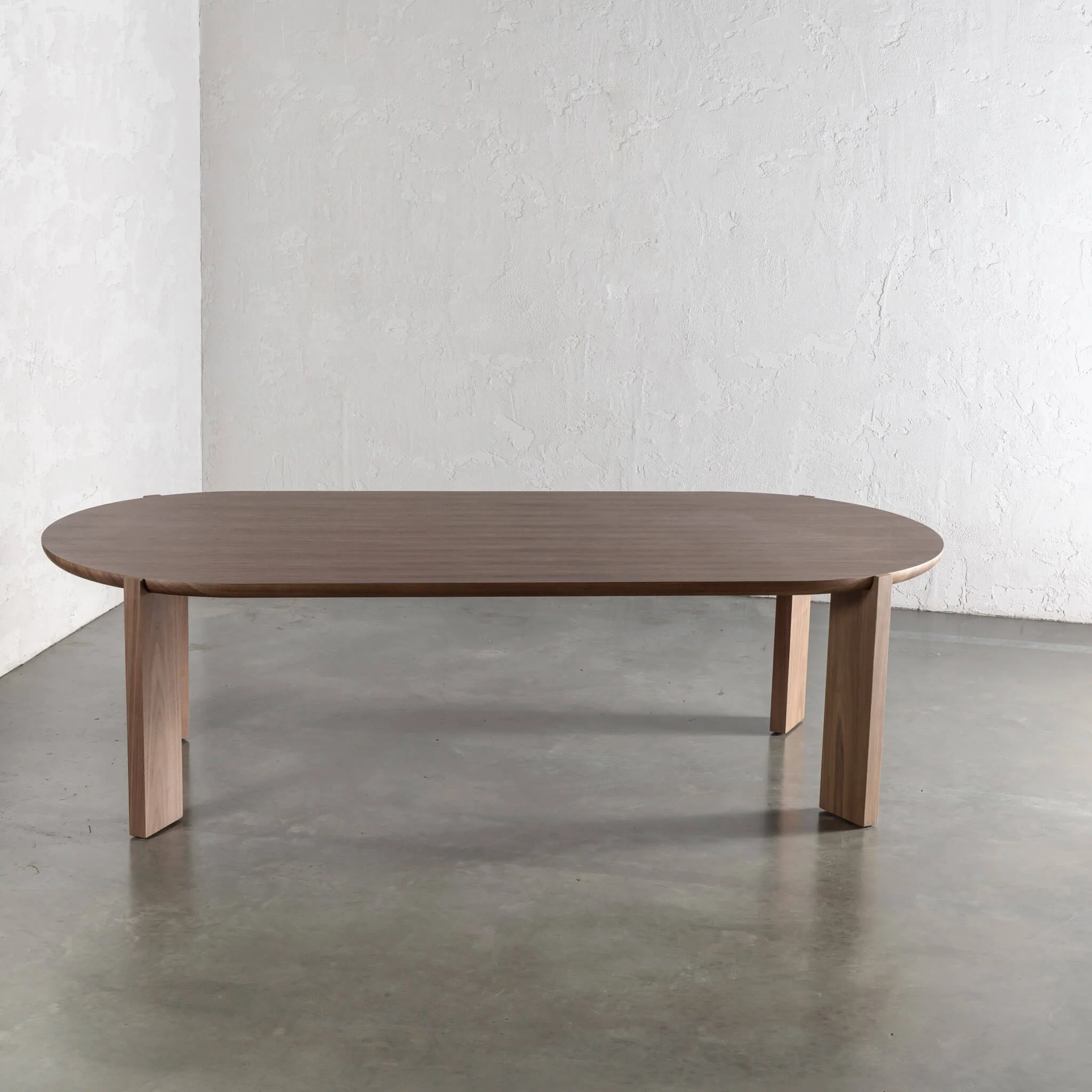 CASSAN ROUNDED DINING TABLE | DEEP WALNUT WOOD GRAIN | 210CM - Image 7