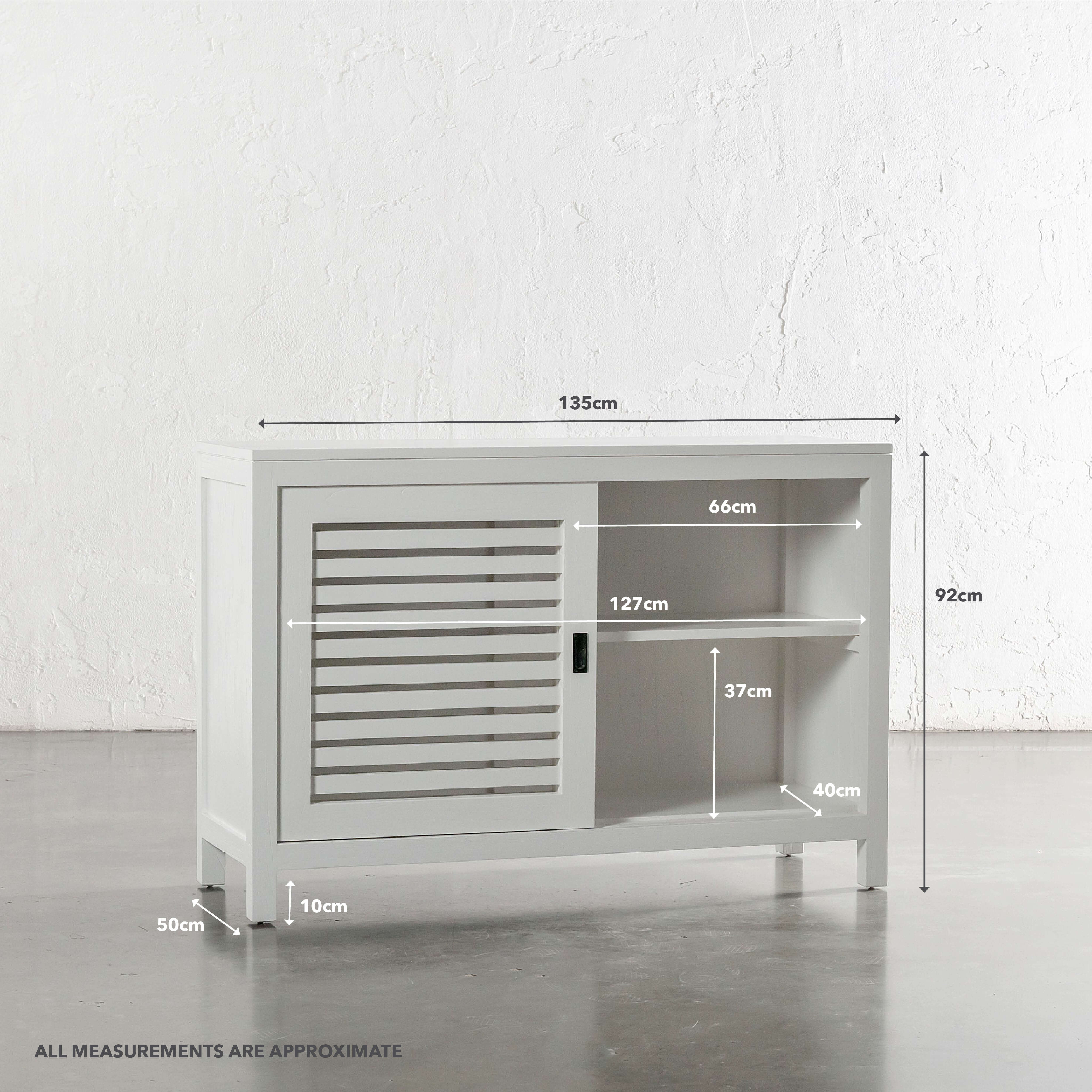 CONRAD 2 DOOR SLATTED CONSOLE | WHITE GRAIN - Image 11