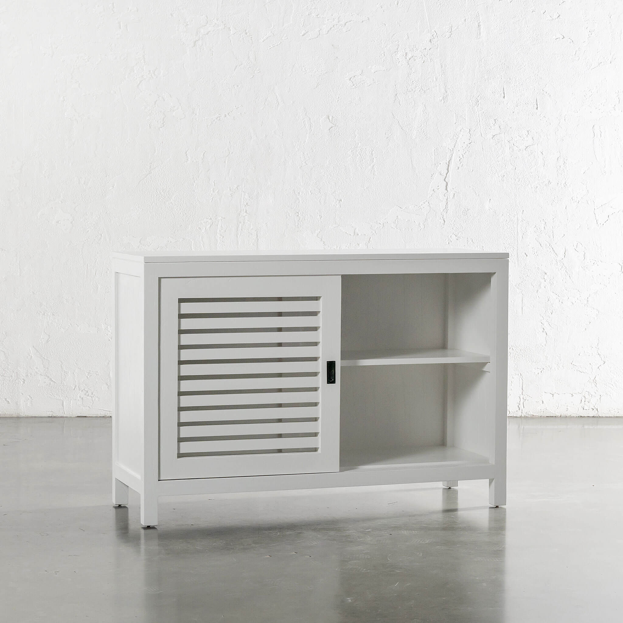 CONRAD 2 DOOR SLATTED CONSOLE | WHITE GRAIN - Image 6