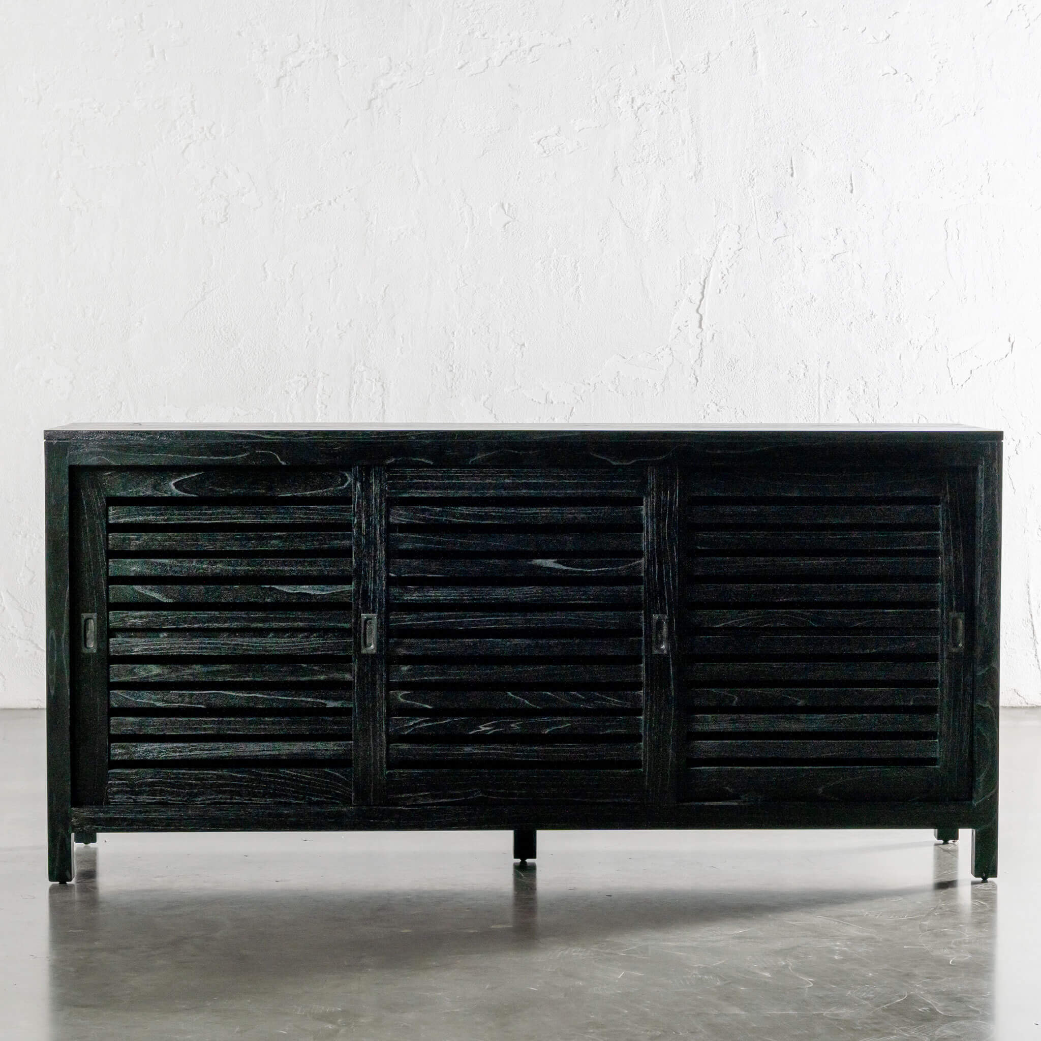 CONRAD 3 DOOR SLATTED CONSOLE  |  BLACK GRAIN - Image 6