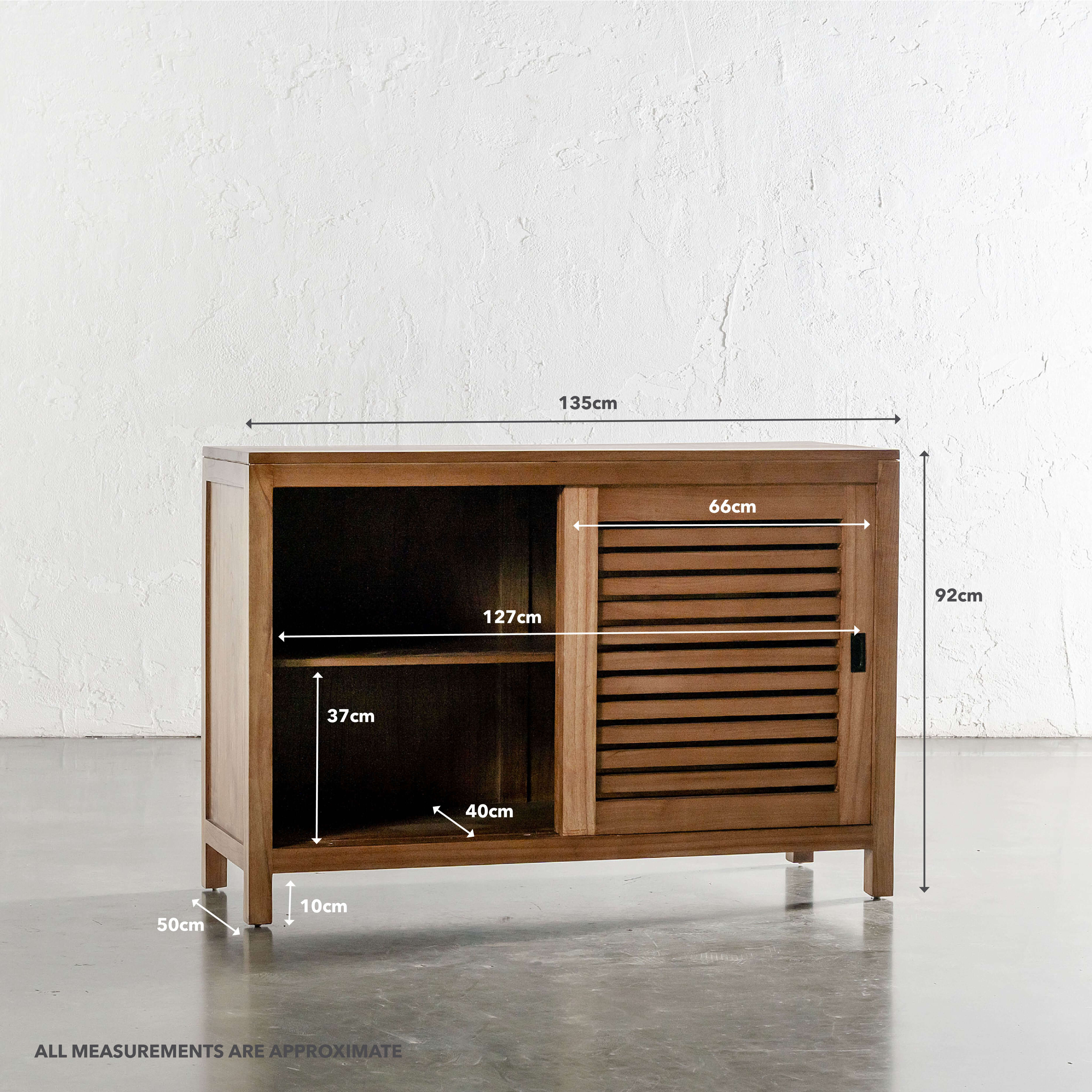 CONRAD 2 DOOR SLATTED CONSOLE | NATURAL GRAIN - Image 8