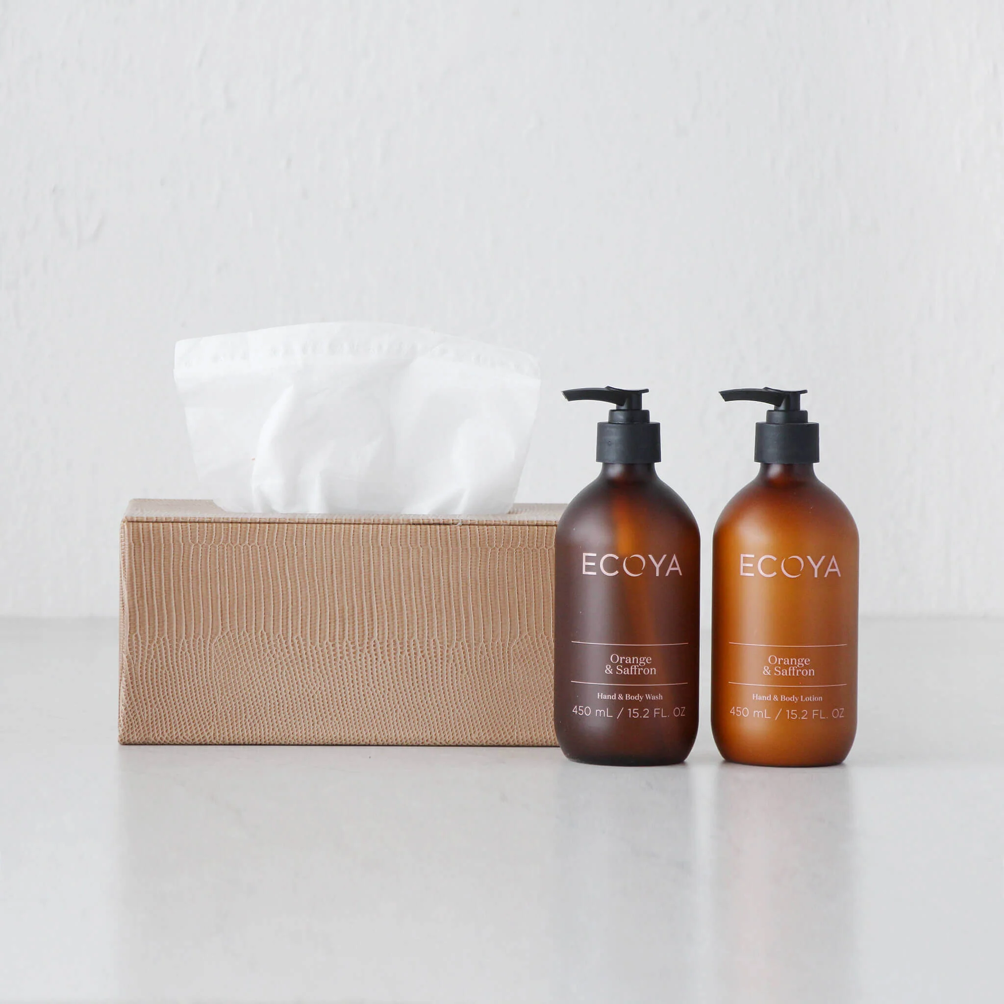 CONRAD SNAKE RECTANGLE TISSUE BOX | LIGHT CEDAR