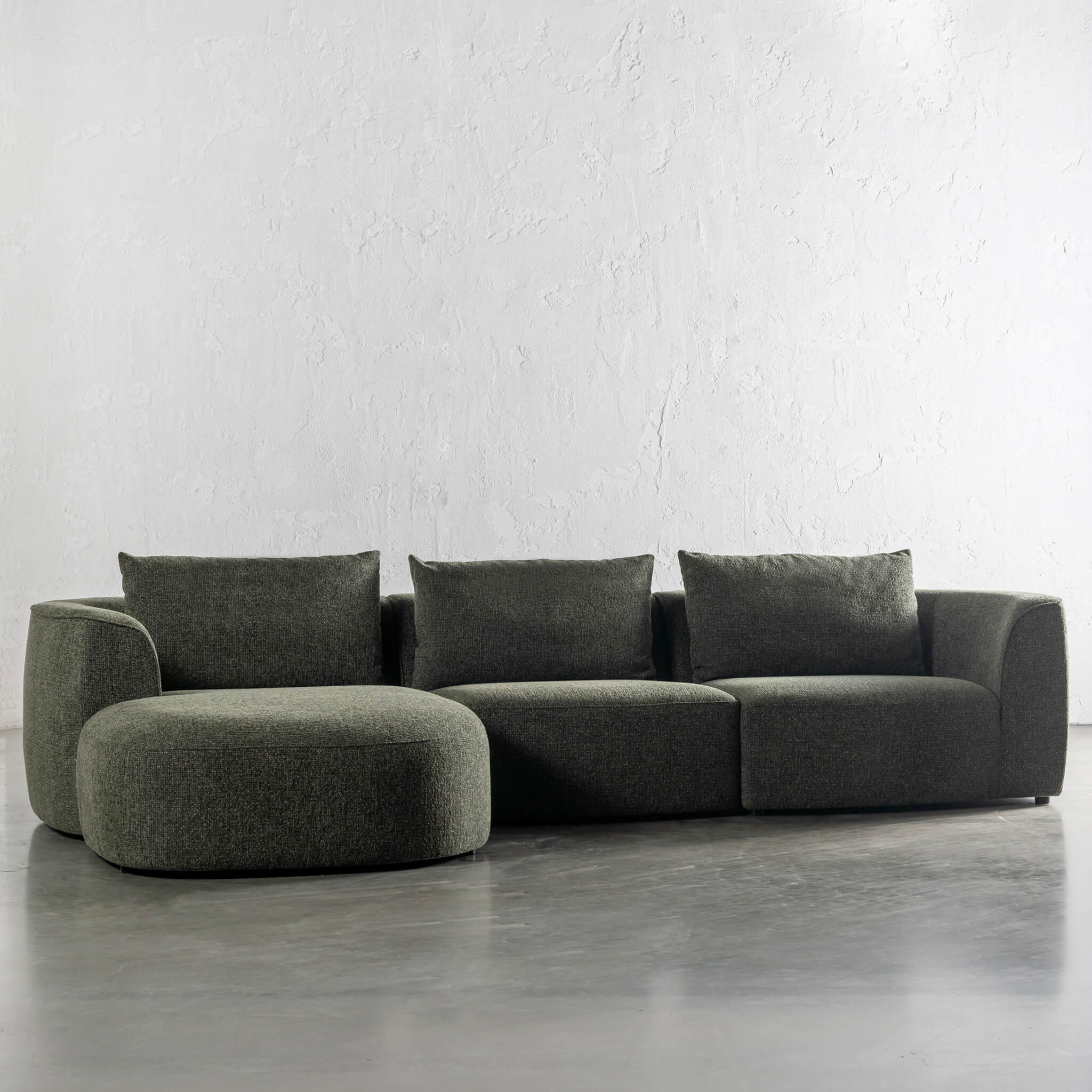 FARO MODULAR CHAISE LOUNGE SOFA  |  BANKSIA LEAF GREEN - Image 6
