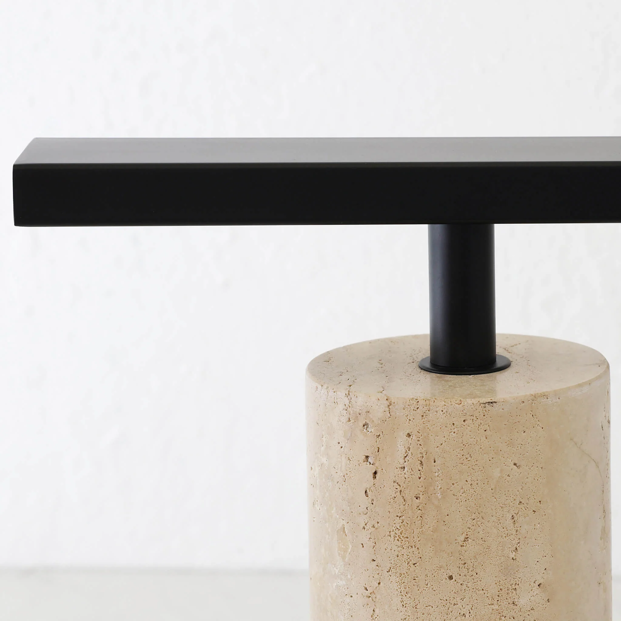 GIACOMO TABLE LAMP BUNDLE X2  |  50CM  |  MATTE BLACK + TRAVERTINE - Image 4