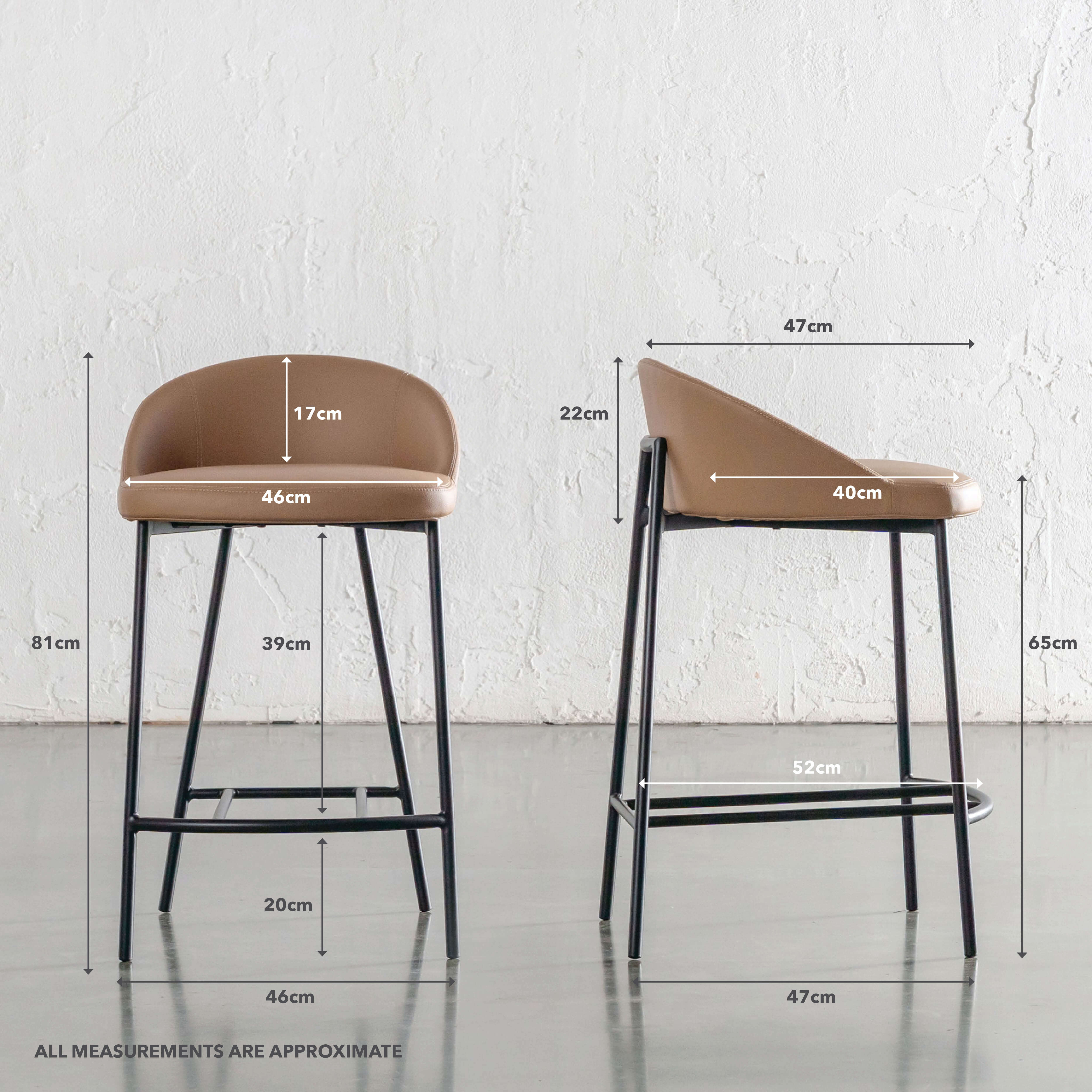 HAWLEY BAR CHAIR | CANYON TAN VEGAN LEATHER - Image 6