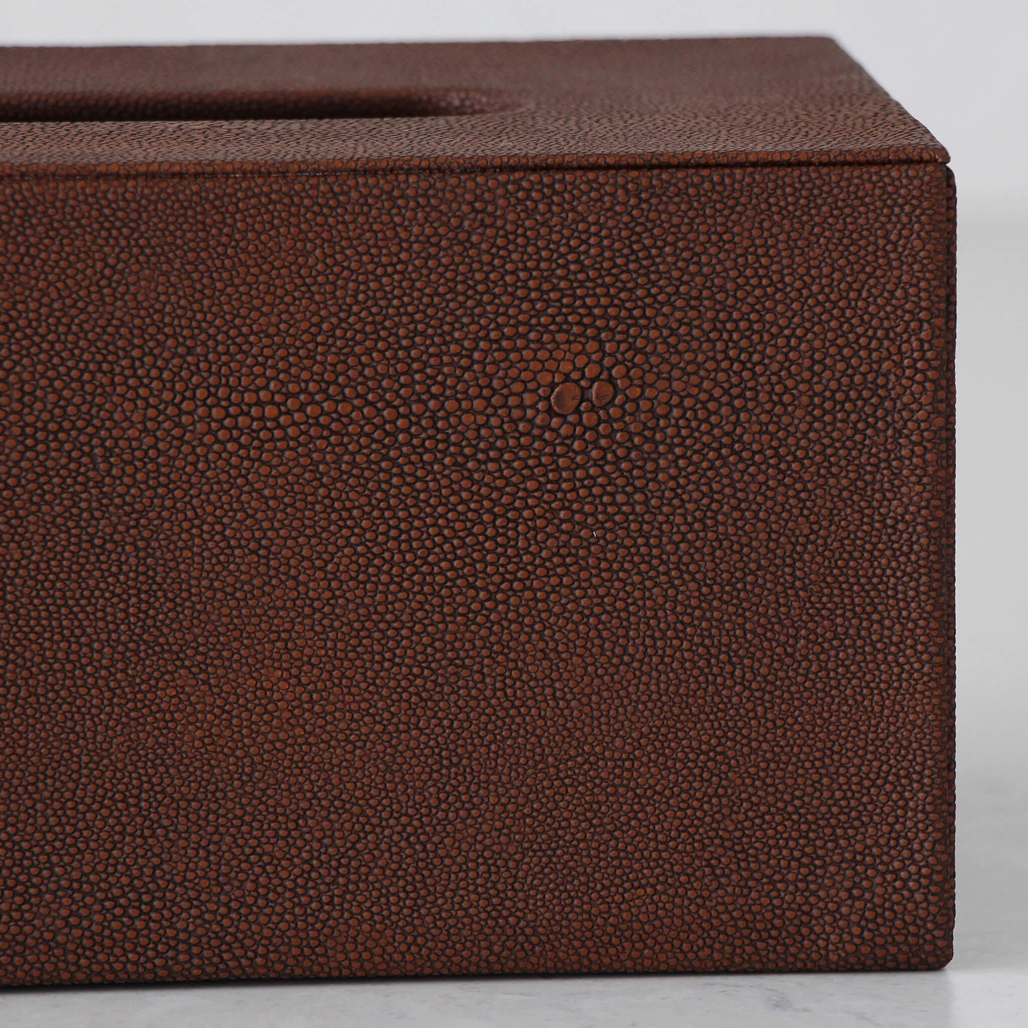 HUNTER PYTHON SQUARE TISSUE BOX | DARK WALNUT - Image 2