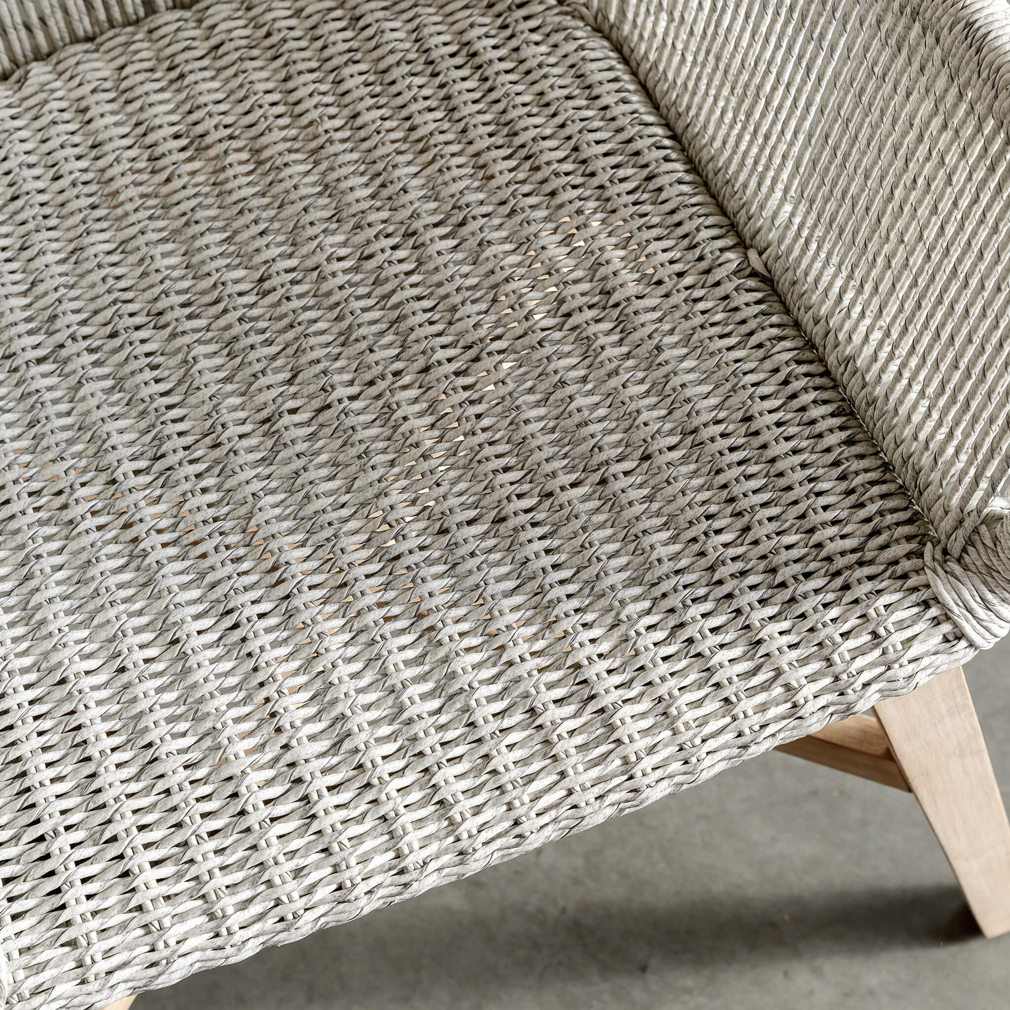 INIZIA WOVEN RATTAN INDOOR / OUTDOOR DINING CHAIR | ASH GREY - Image 3