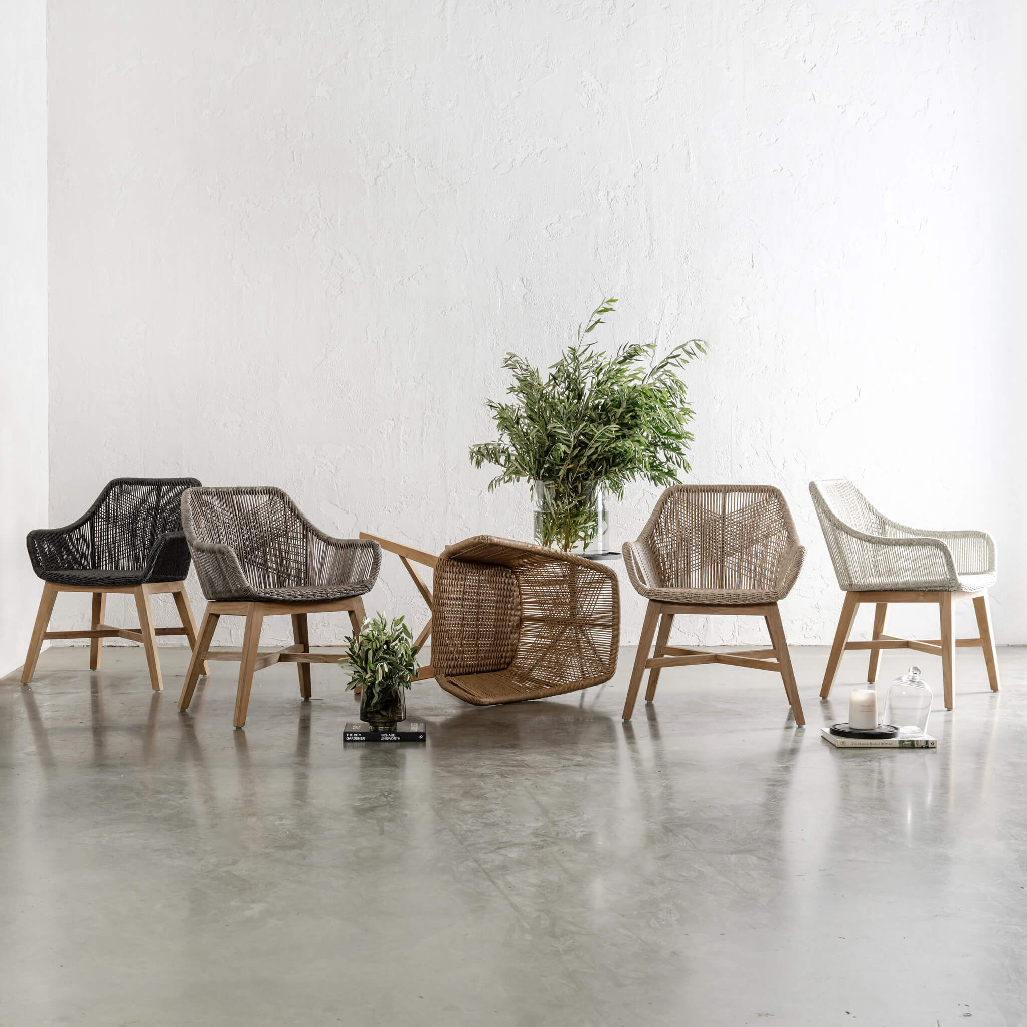 INIZIA WOVEN RATTAN INDOOR / OUTDOOR DINING CHAIR  |  WARM HUSK - Image 6