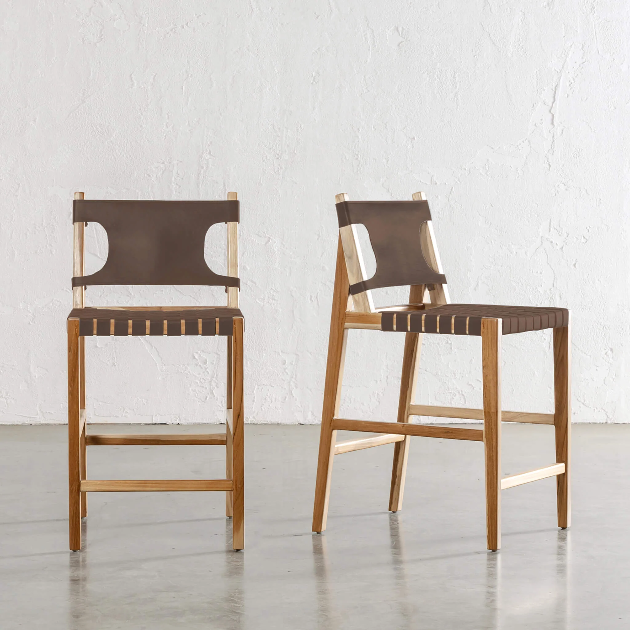 JENSEN LEATHER BAR CHAIR  |  HIGH + LOW  |  COGNAC LEATHER HIDE - Image 3