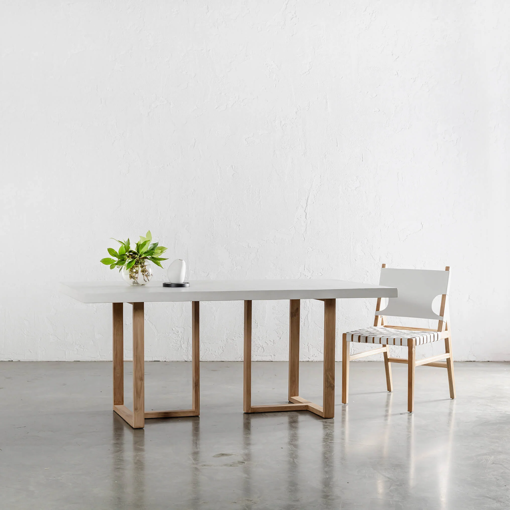 JENSEN LEATHER DINING CHAIR | WHITE LEATHER - Image 5