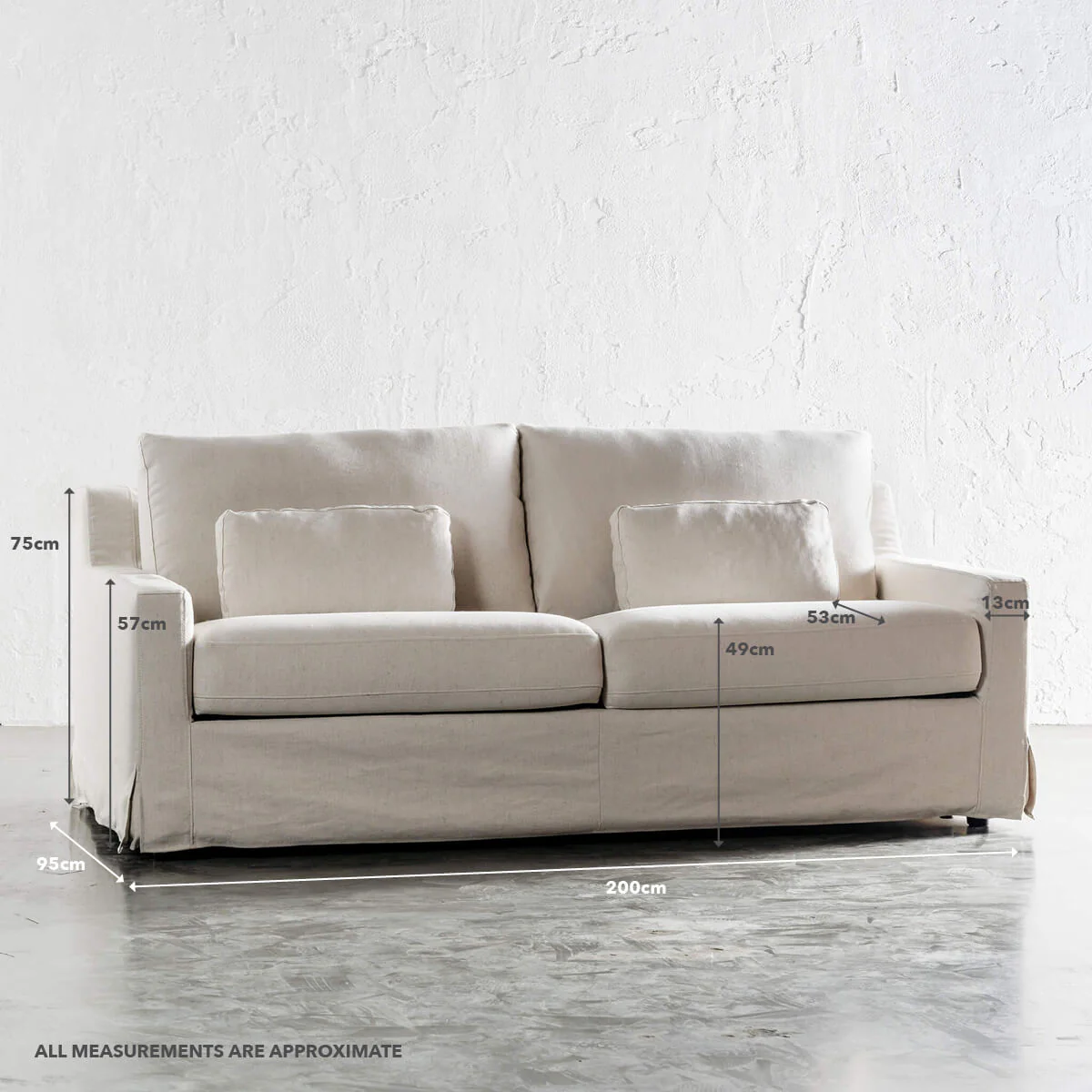 LEGATO 3 SEATER SOFA BED | BERKSHIRE NATURAL - Image 3