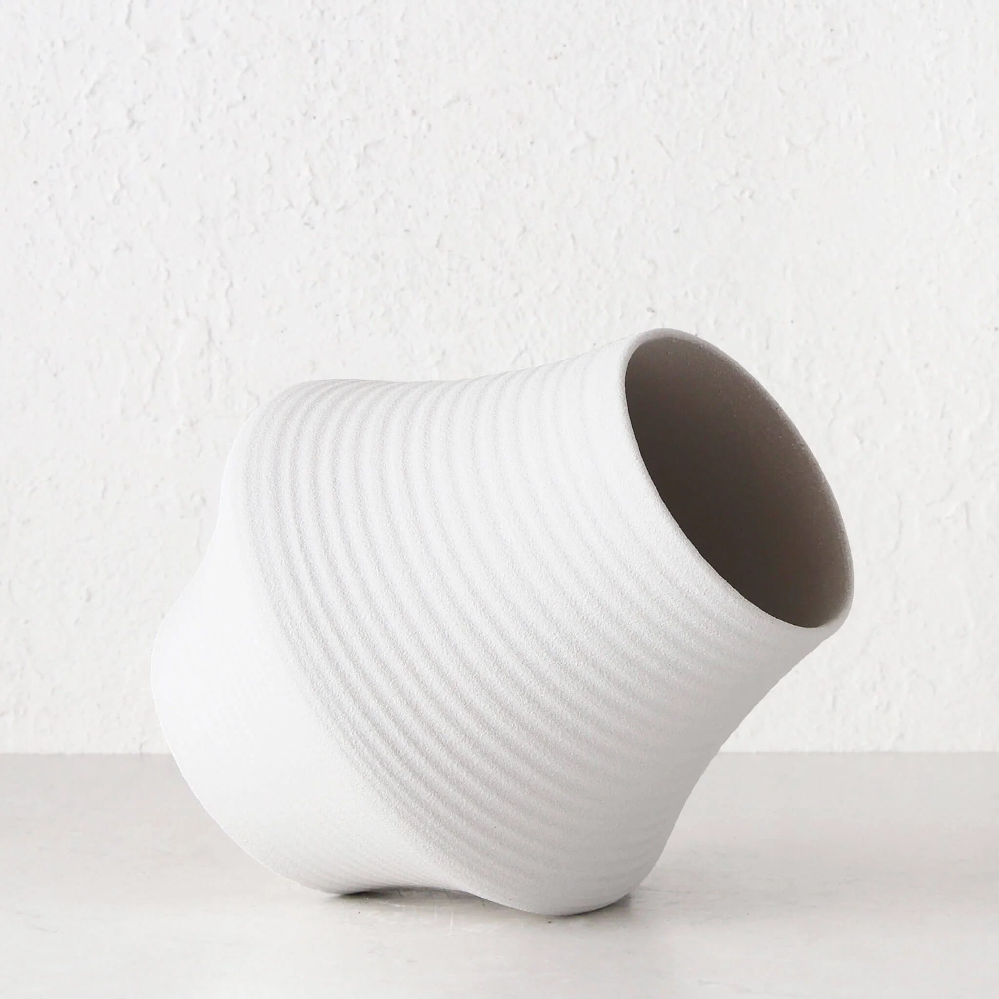 ALVA CERAMIC VASE BUNDLE X2 | MEDIUM | WHITE CERAMIC - Image 5