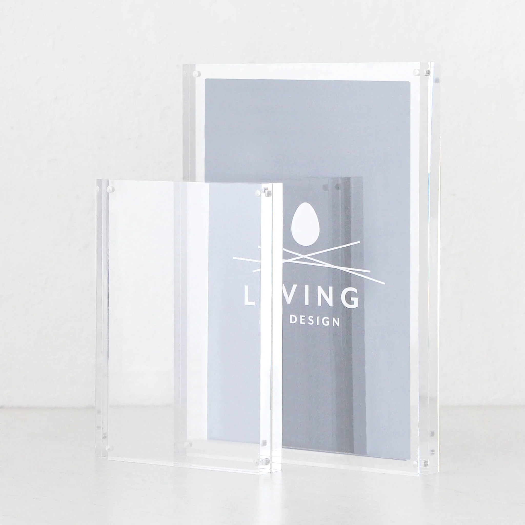 LUCID PERSPEX PHOTO FRAME SET | PACKAGE INCLUDE A5 + A4 FRAME - Image 2