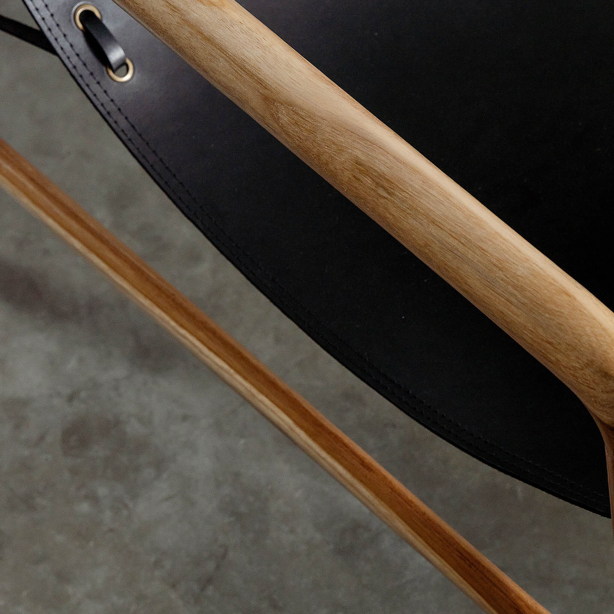 MALAND SLING LEATHER ARMCHAIR | BLACK LEATHER - Image 3
