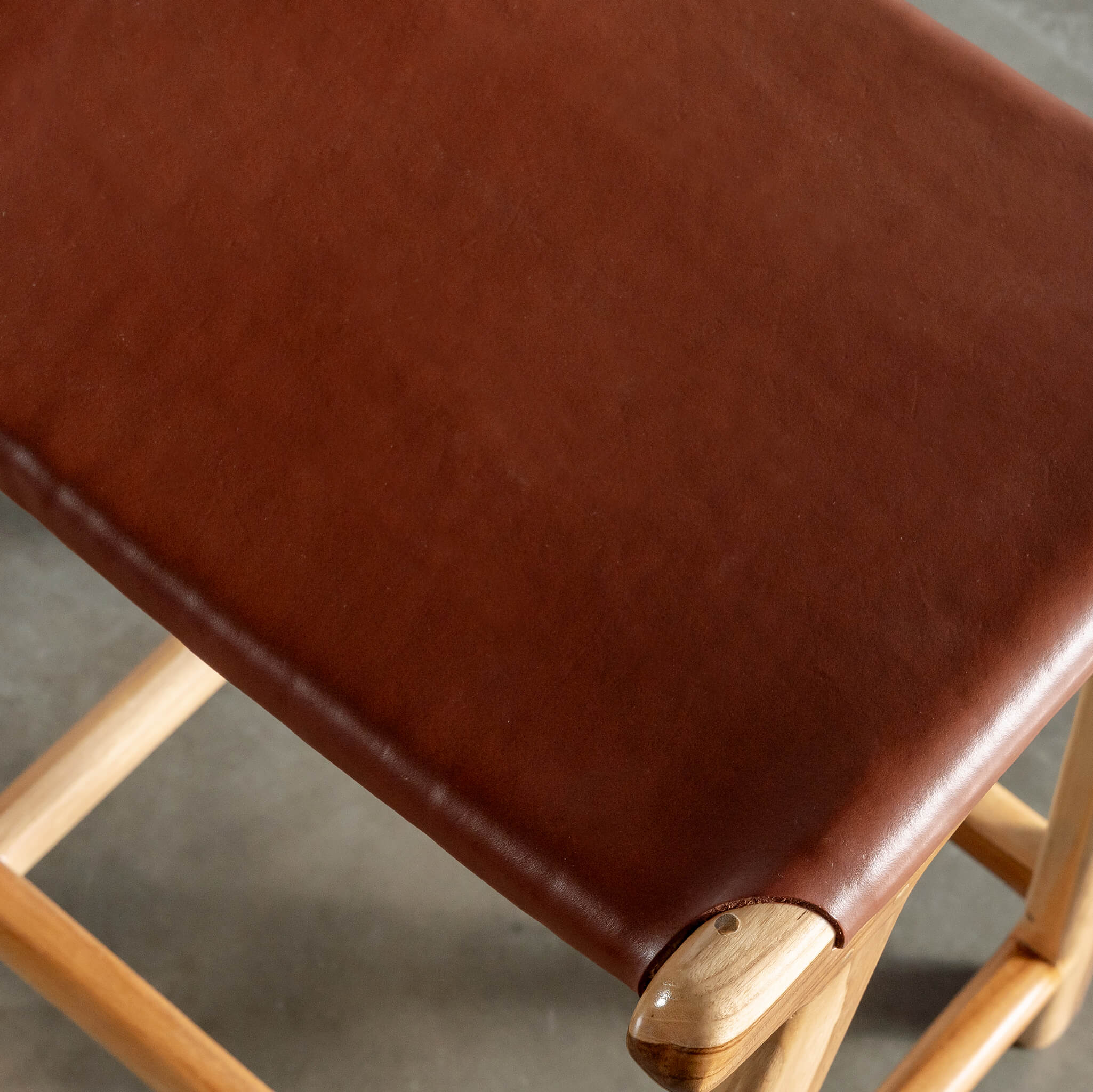 MALAND SOLID LEATHER COUNTER STOOL | BUNDLE + SAVE | TAN LEATHER SOLID HIDE - Image 4