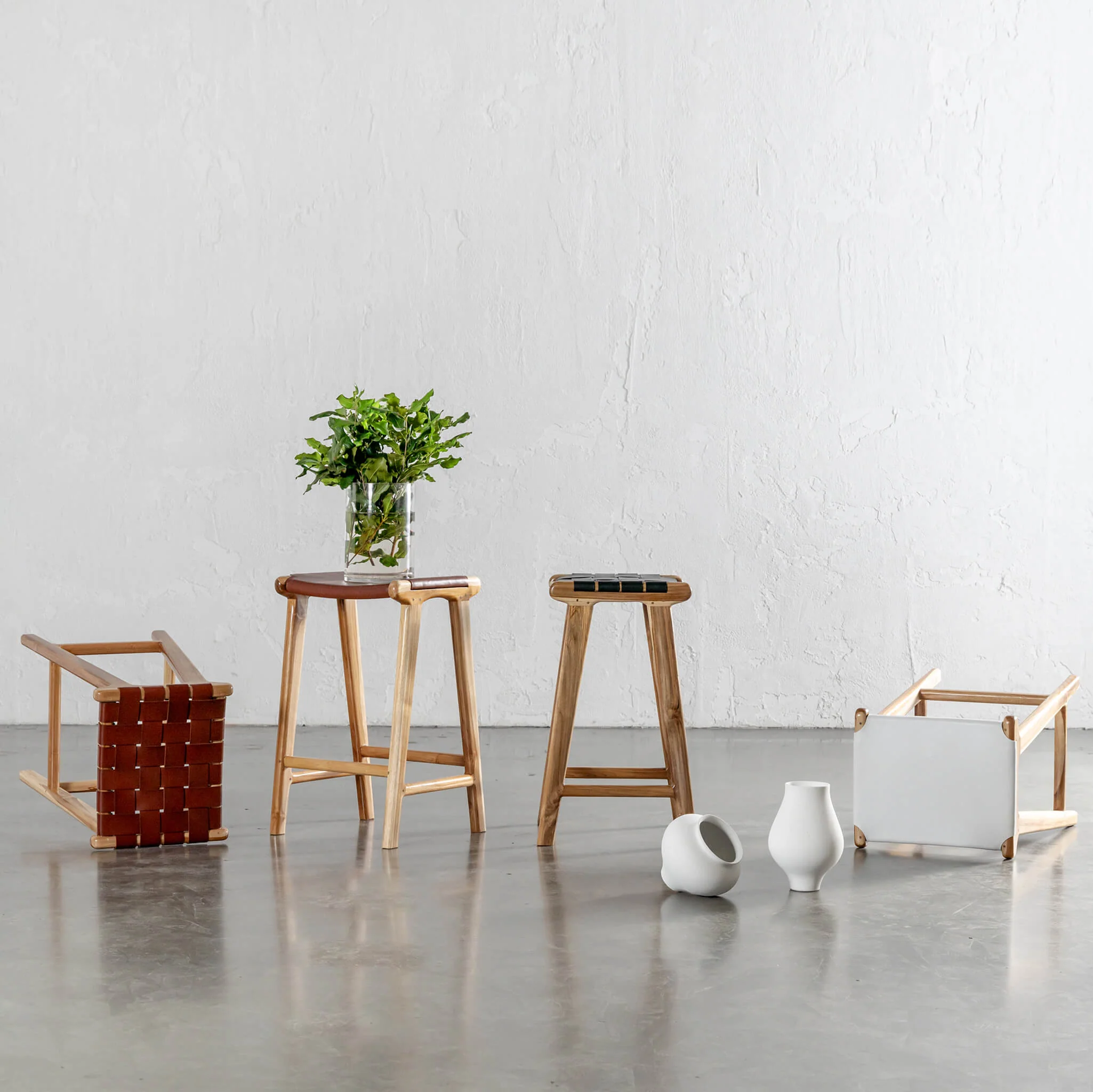 MALAND SOLID LEATHER COUNTER STOOL | BUNDLE + SAVE | TAN LEATHER SOLID HIDE - Image 5