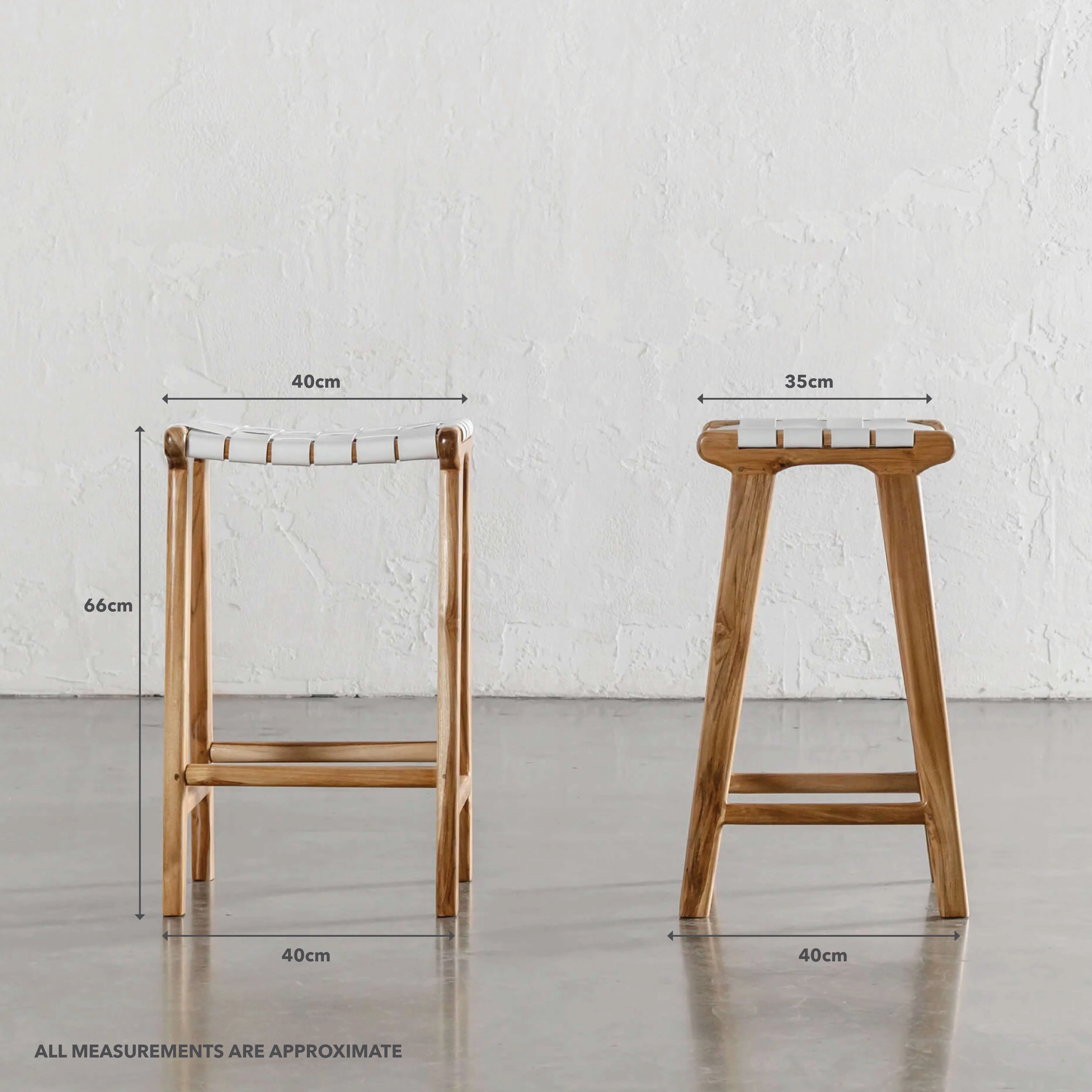 MALAND WOVEN LEATHER COUNTER STOOL  |  BUNDLE + SAVE  |  WHITE LEATHER HIDE - Image 6